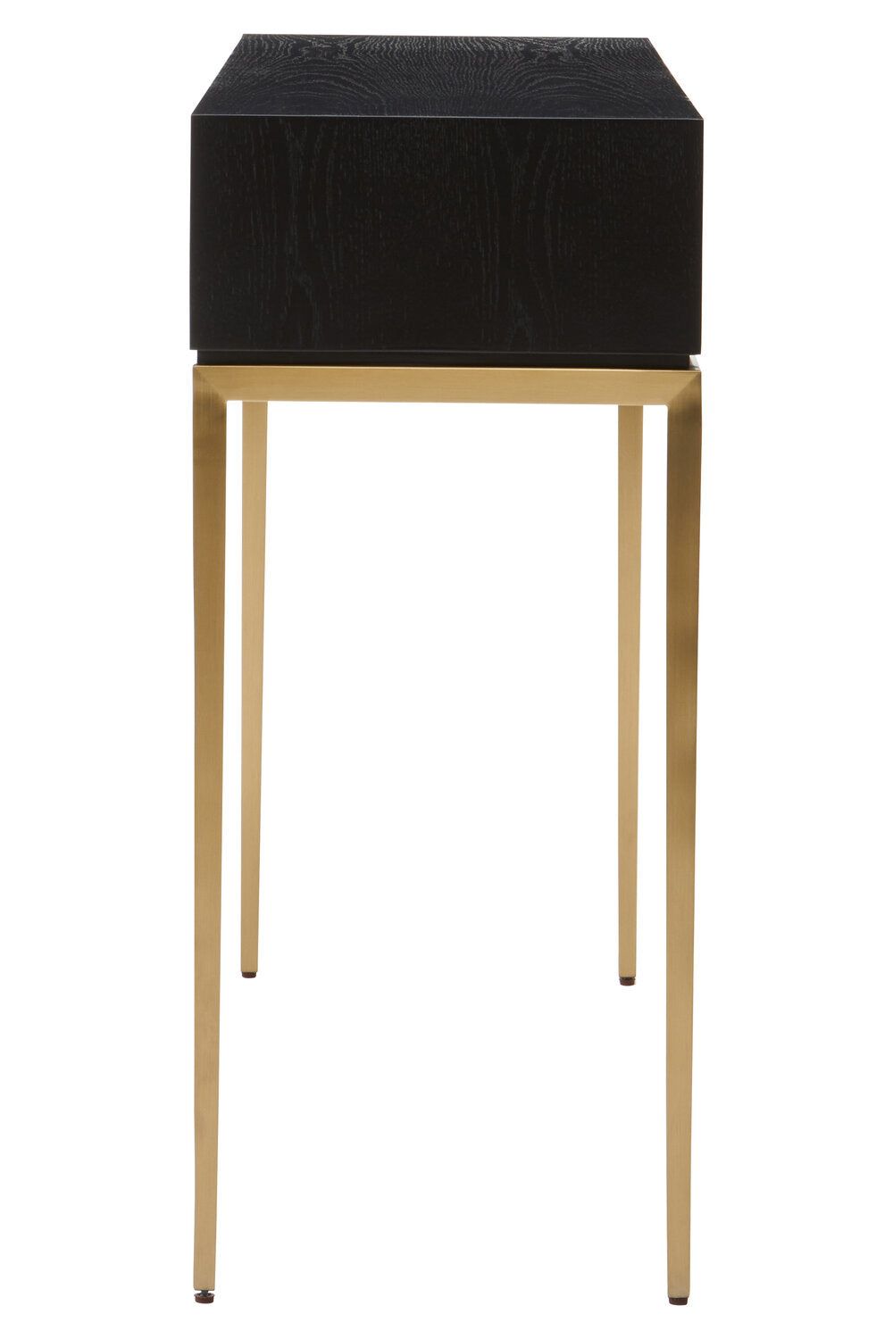 Image of Davoli Black and Gold Console Table with 1 Drawer - Additional