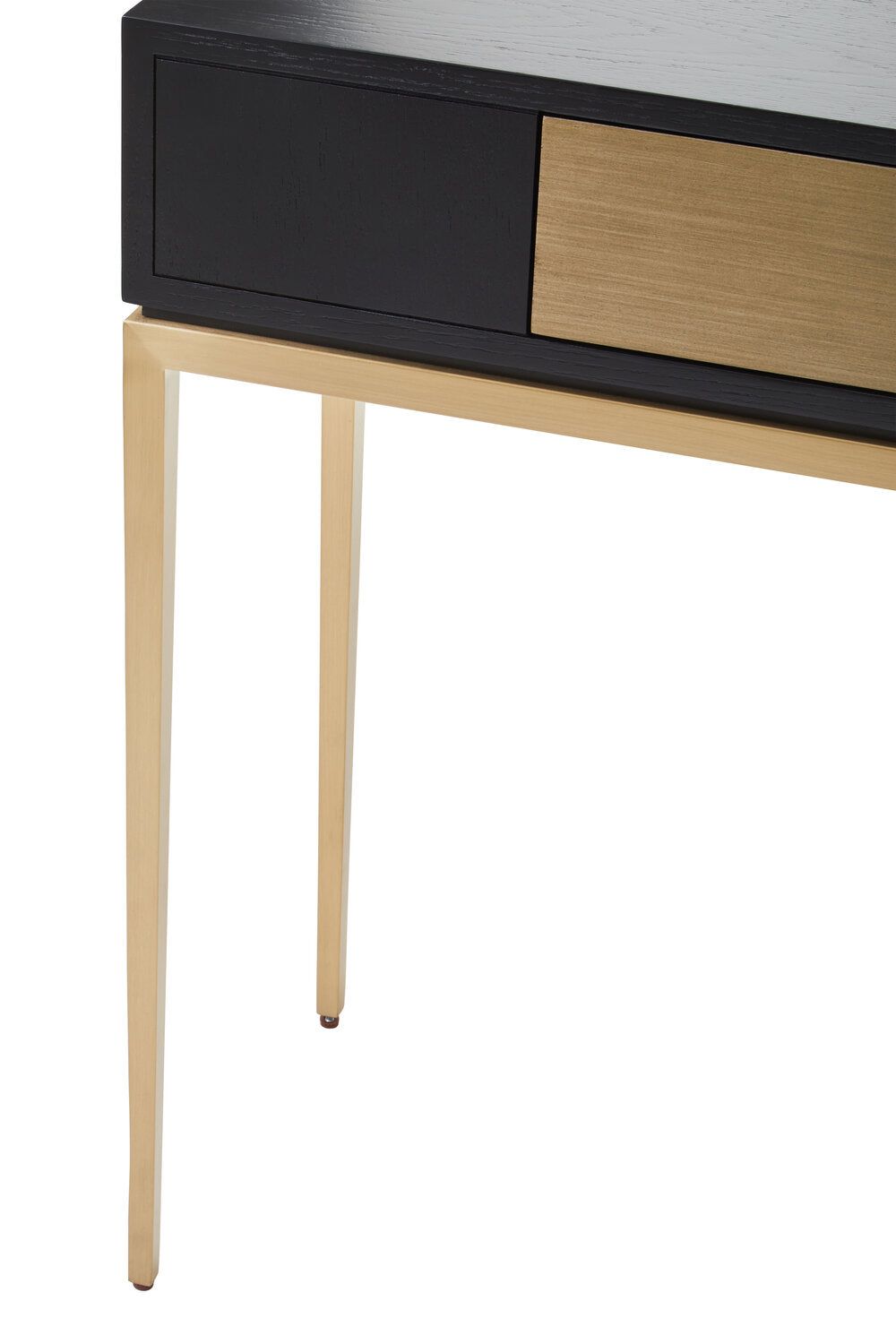 Image of Davoli Black and Gold Console Table with 1 Drawer - Macro