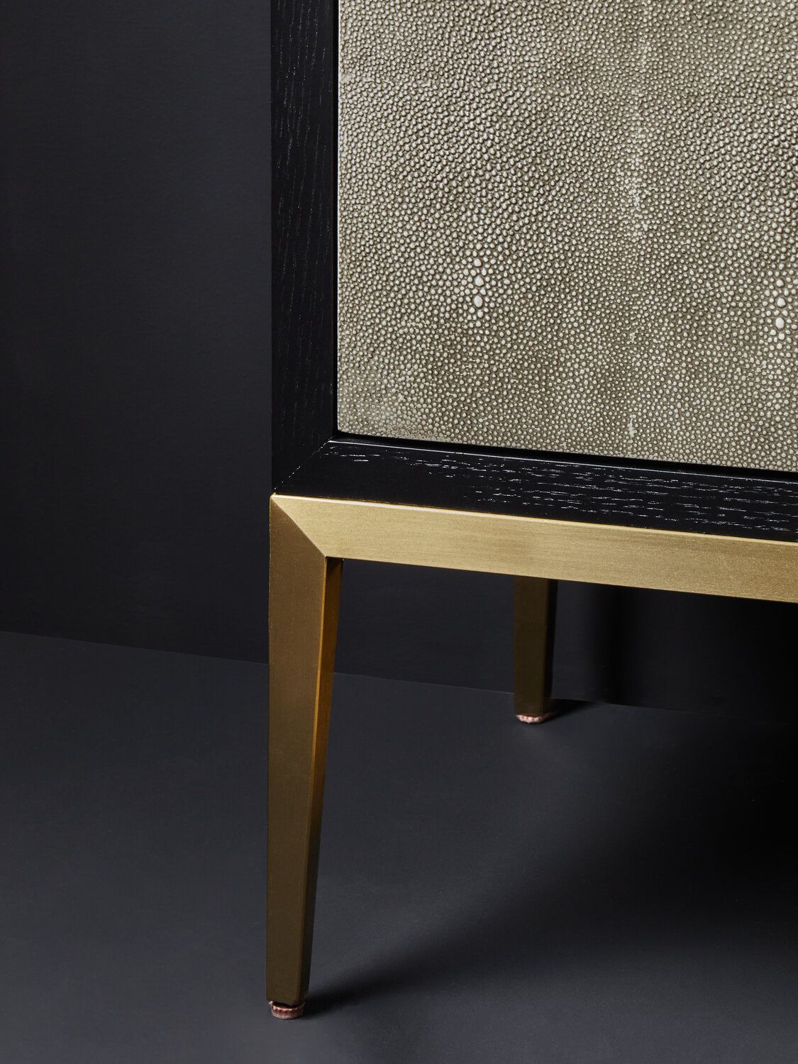 Image of Deruta Grey Shagreen Effect 4 Door Sideboard