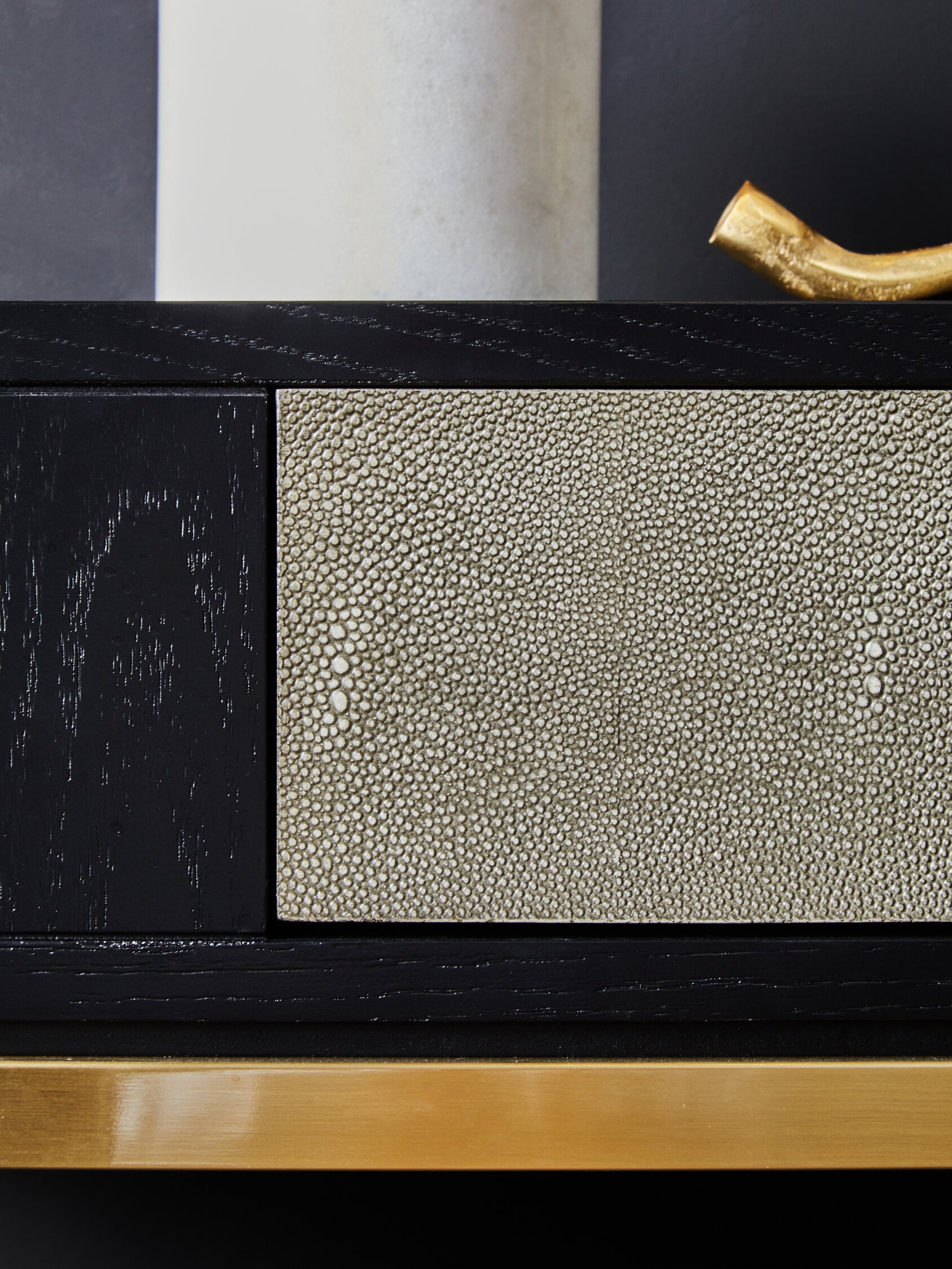Image of Deruta Shagreen Effect One Drawer Console Table