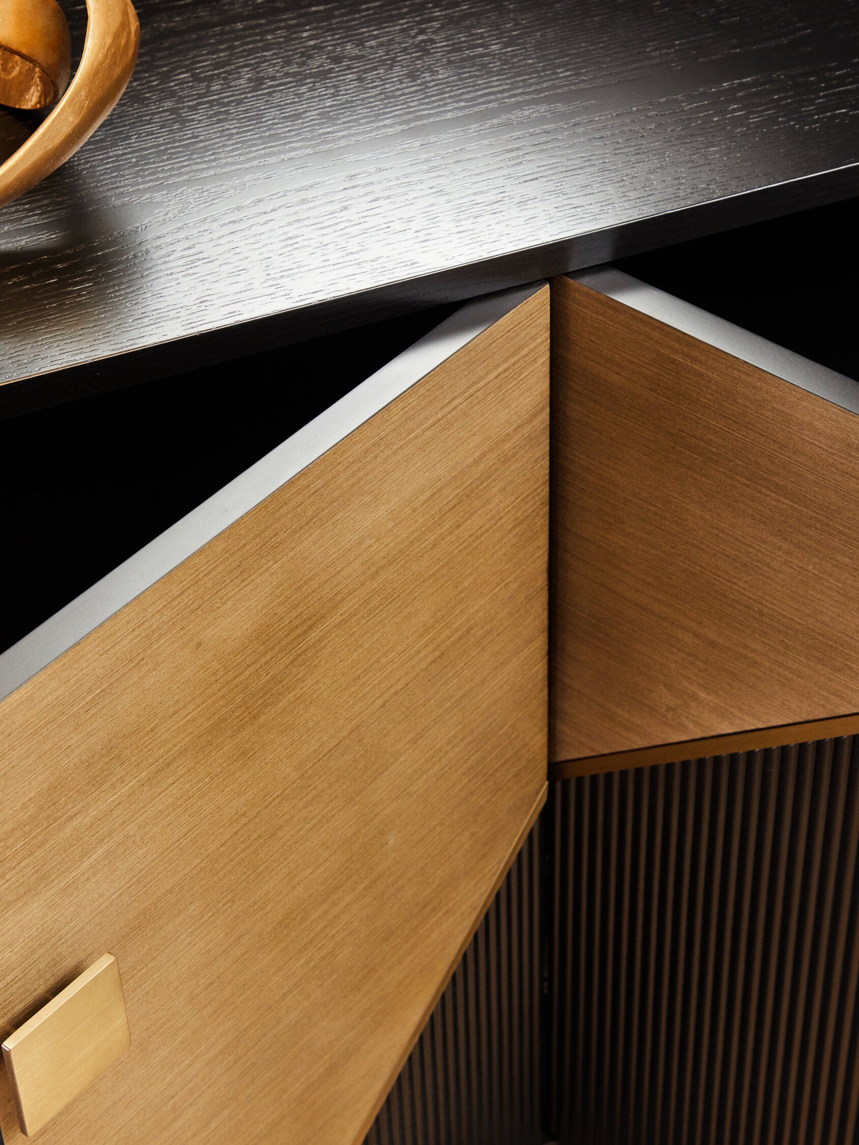 Image of Davoli Black And Grey Sideboard