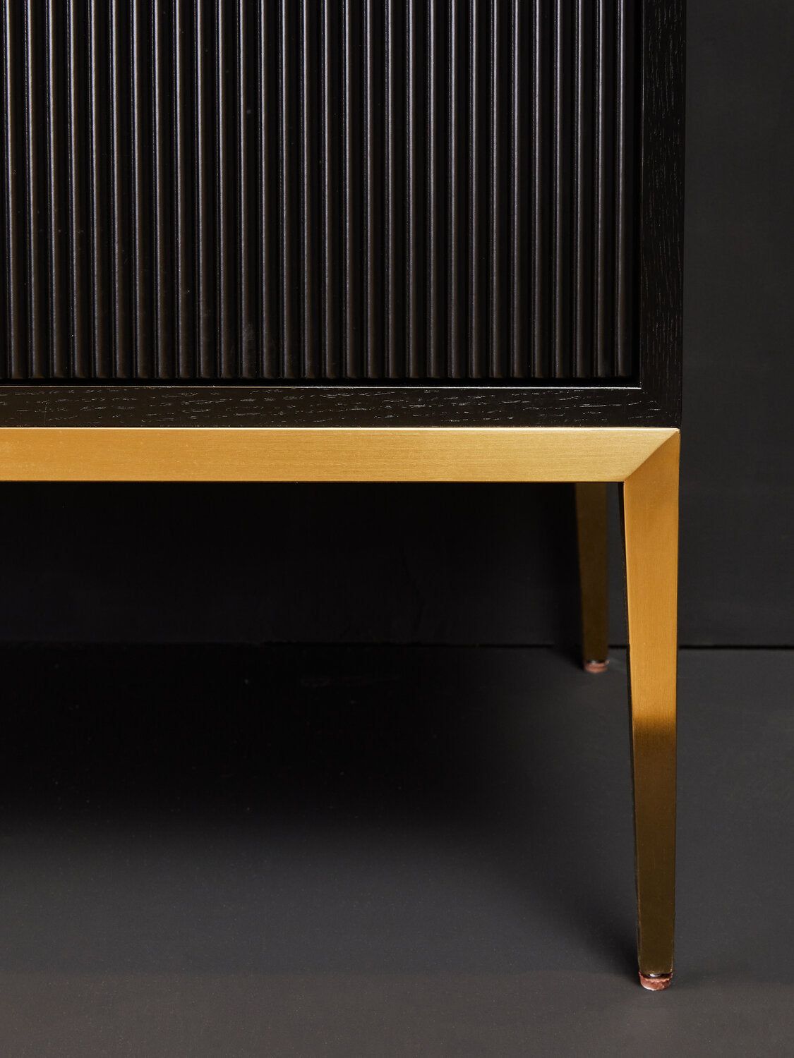 Image of Davoli Black and Gold Two Door Sideboard