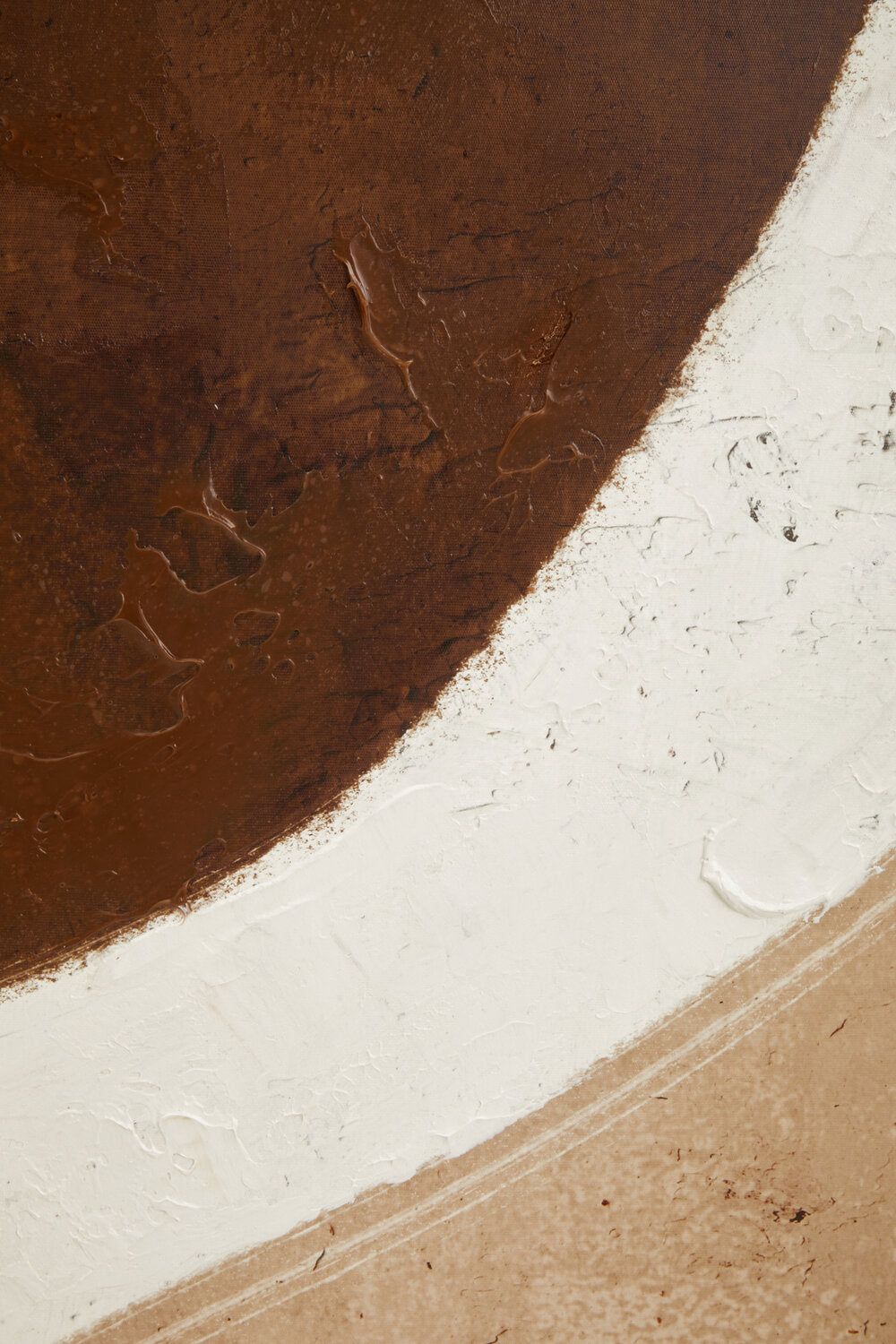 Image of Astratto Brown and Natural Textured Wall Art - Macro