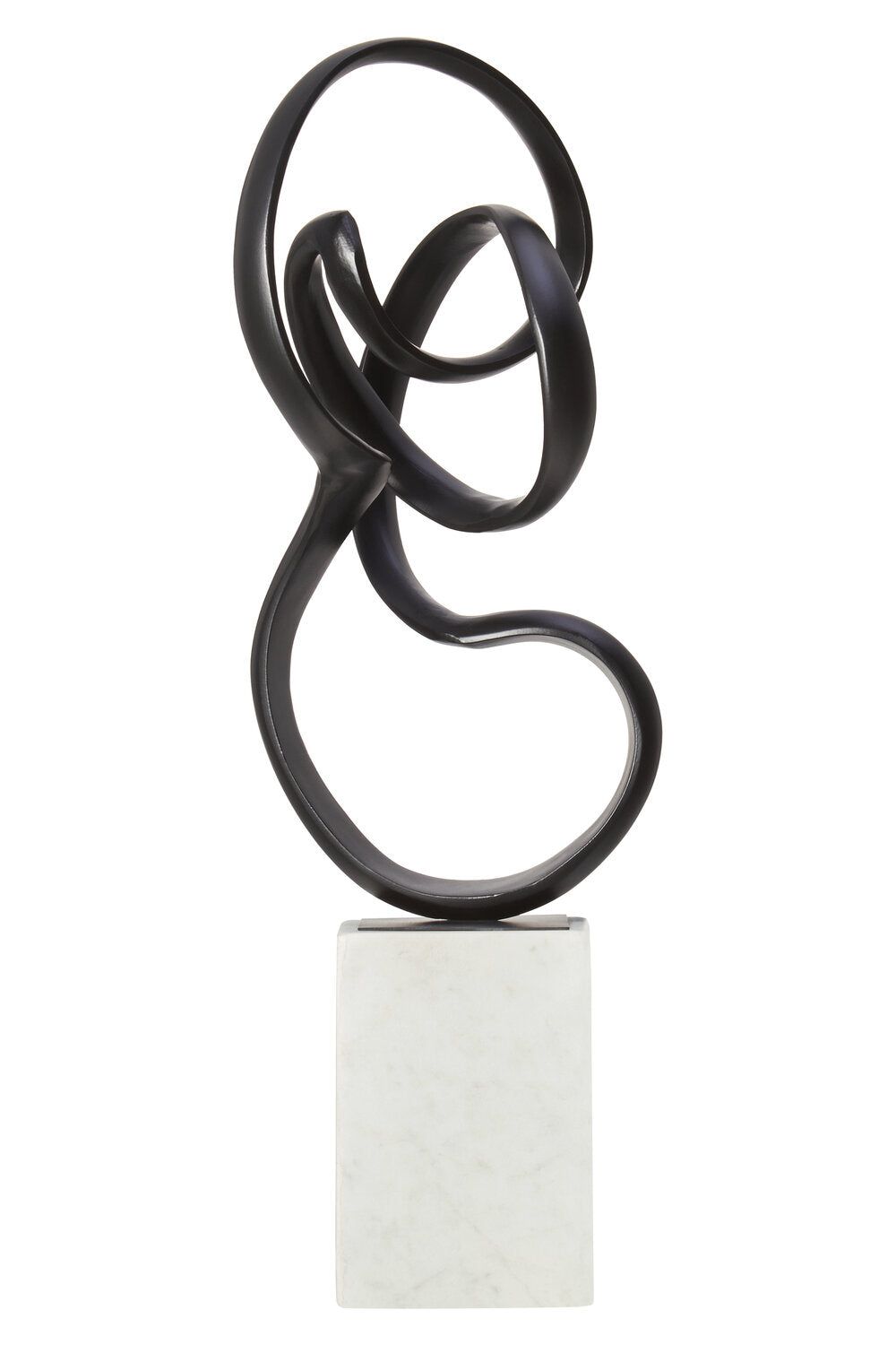 Image of Mirano Black Finish Aluminium Knot Sculpture - Additional