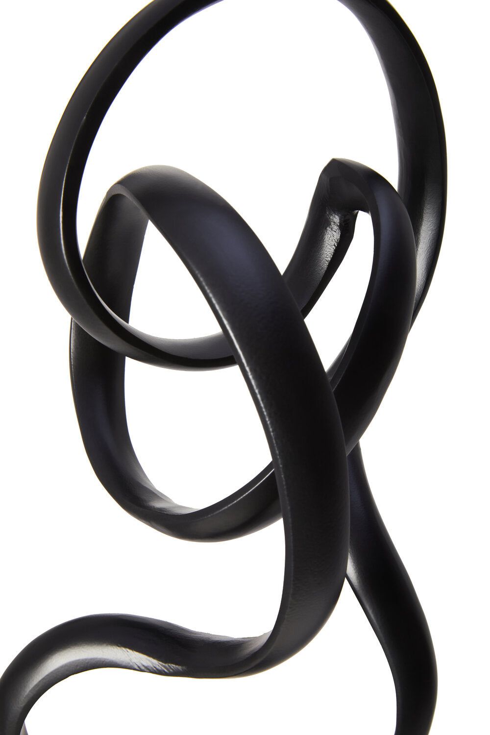 Image of Mirano Black Finish Aluminium Knot Sculpture - Macro