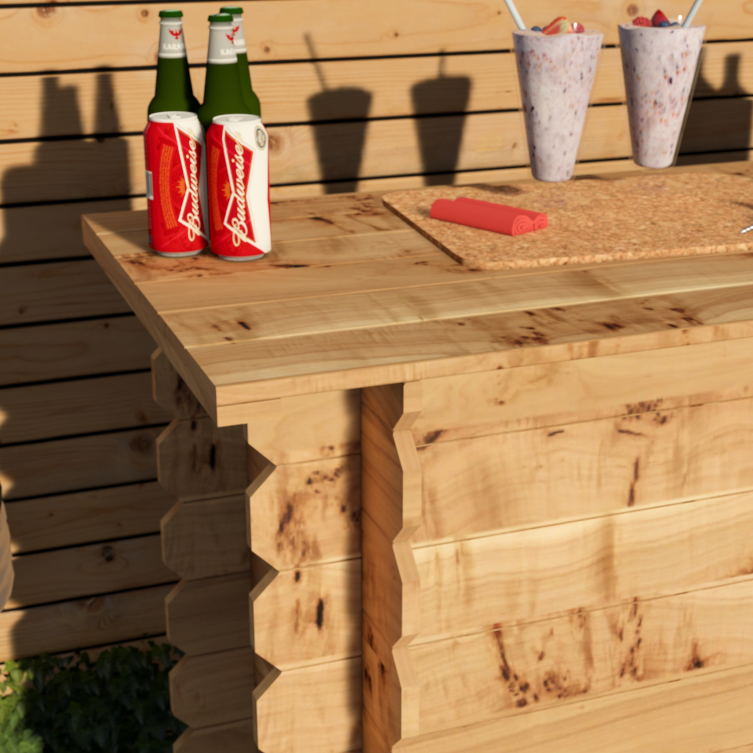 Image of Rustic Wooden Interlock Bar