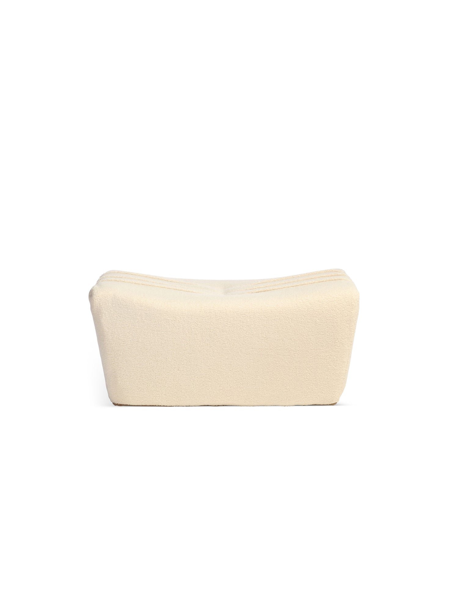 Arlo Vanilla Boucle Footstool UK Made
