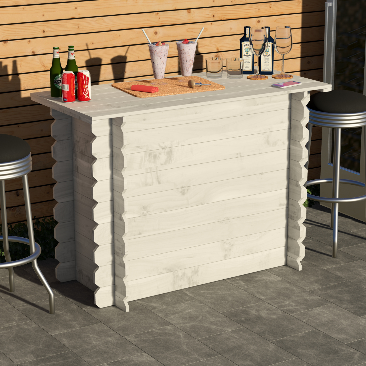 Image of Rustic Wooden Interlock Bar