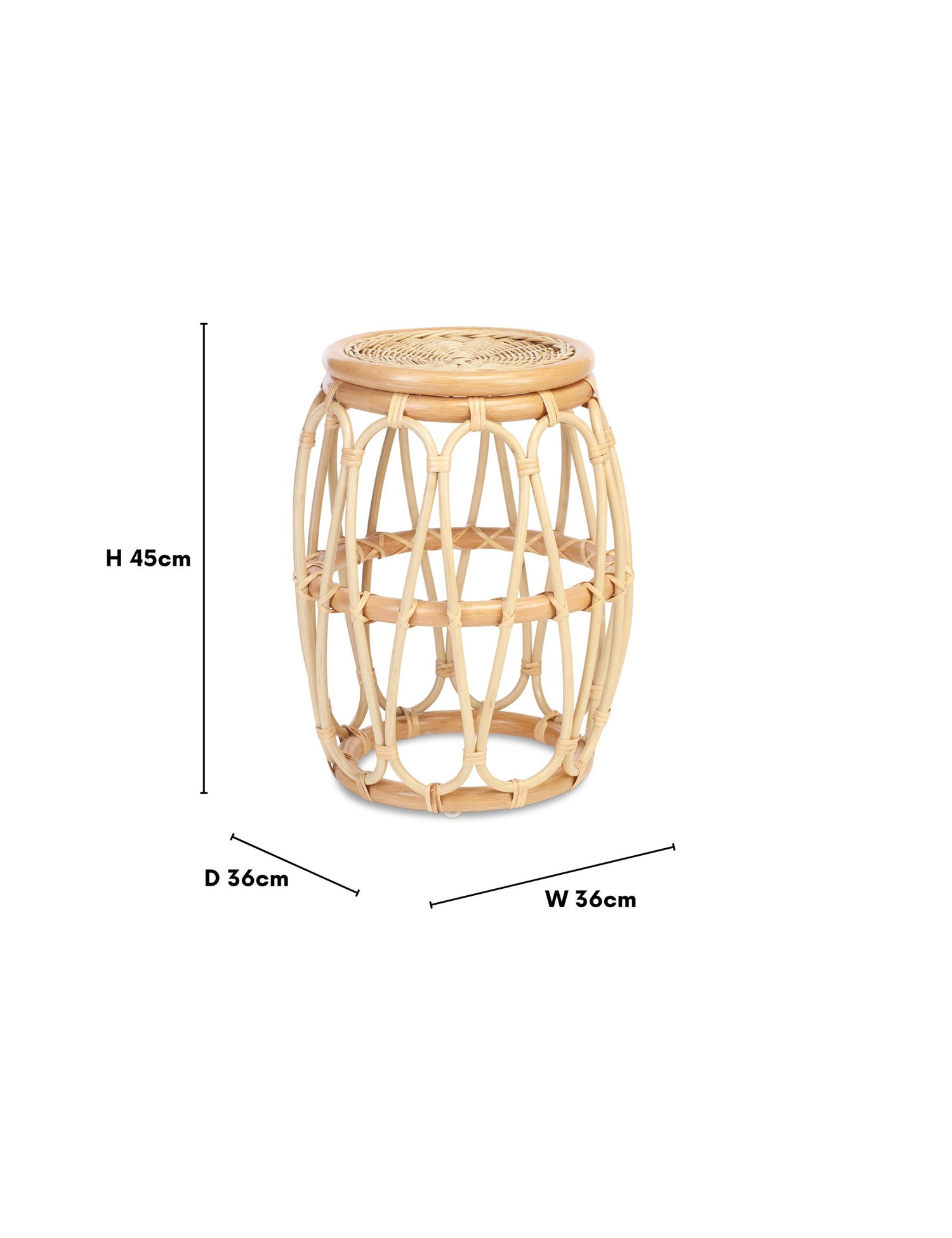 Natural Kyoto Rattan Lamp Table