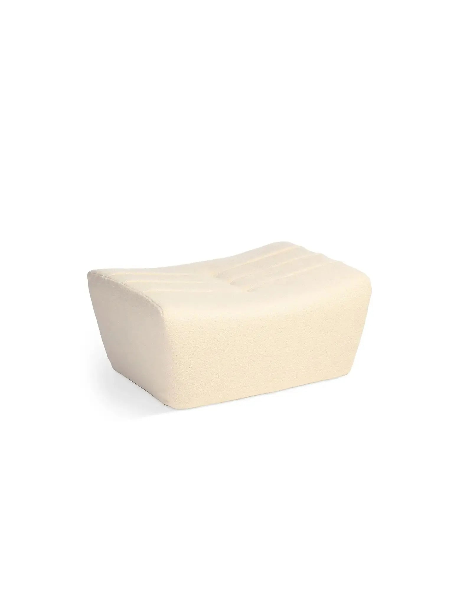 Image of Arlo Vanilla Boucle Footstool