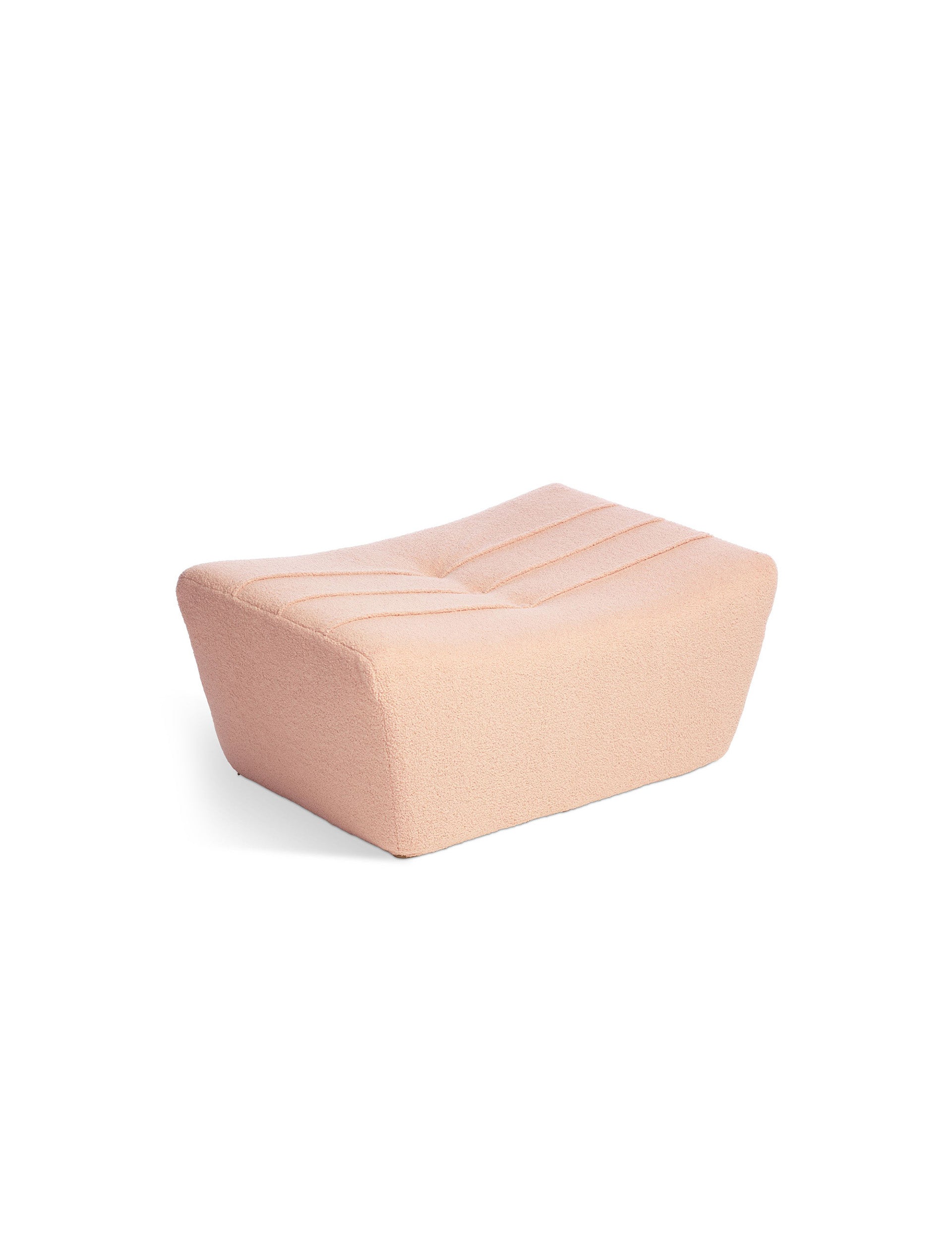 Arlo Pink Boucle Footstool UK Crafted