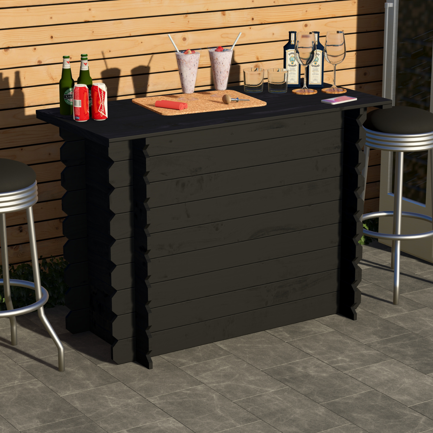 Image of Rustic Wooden Interlock Bar