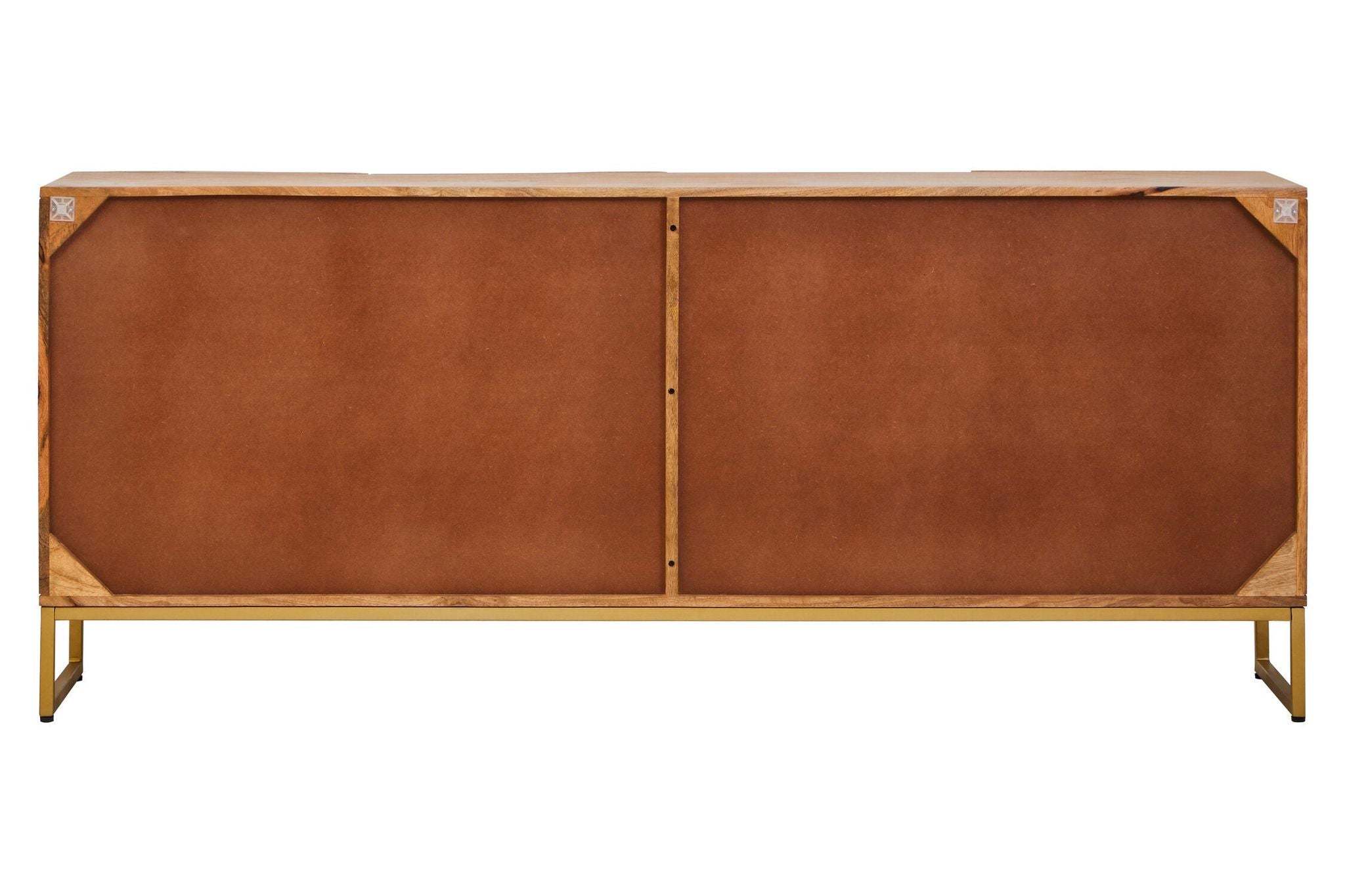 Image of Teora Mango Wood Paper Rope Detail Four Door Sideboard
