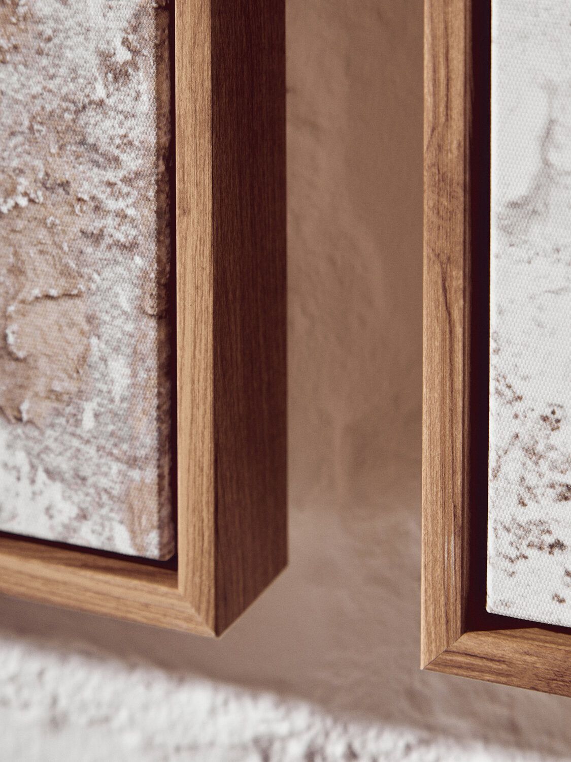 Image of Astratto Set of 2 Neutral Tones Textured Wall Art