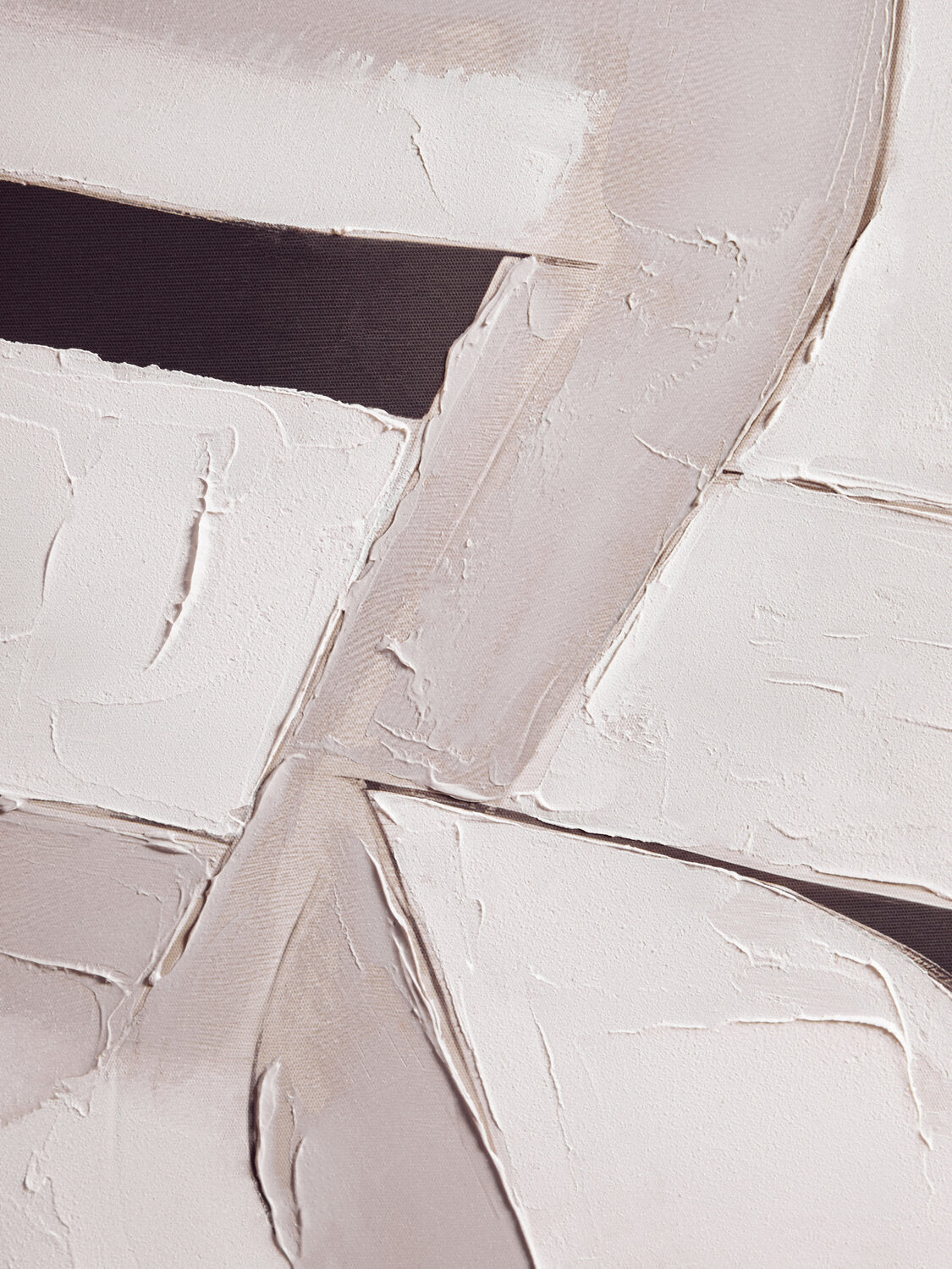 Image of Astratto Monochrome Abstract Textured Wall Art - Lifestyle