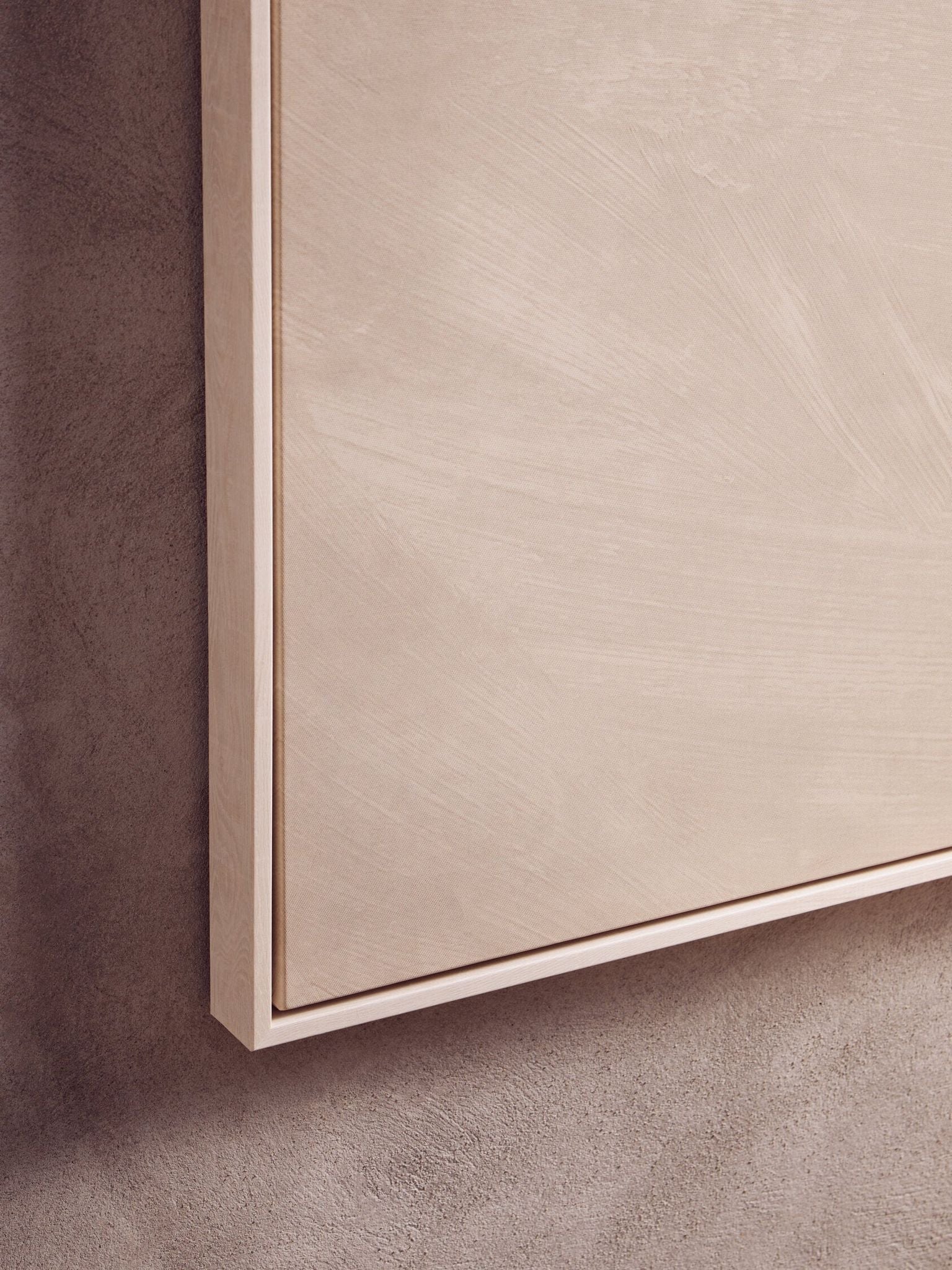 Image of Astratto Canvas Natural and White Textured Plaster Wall Art