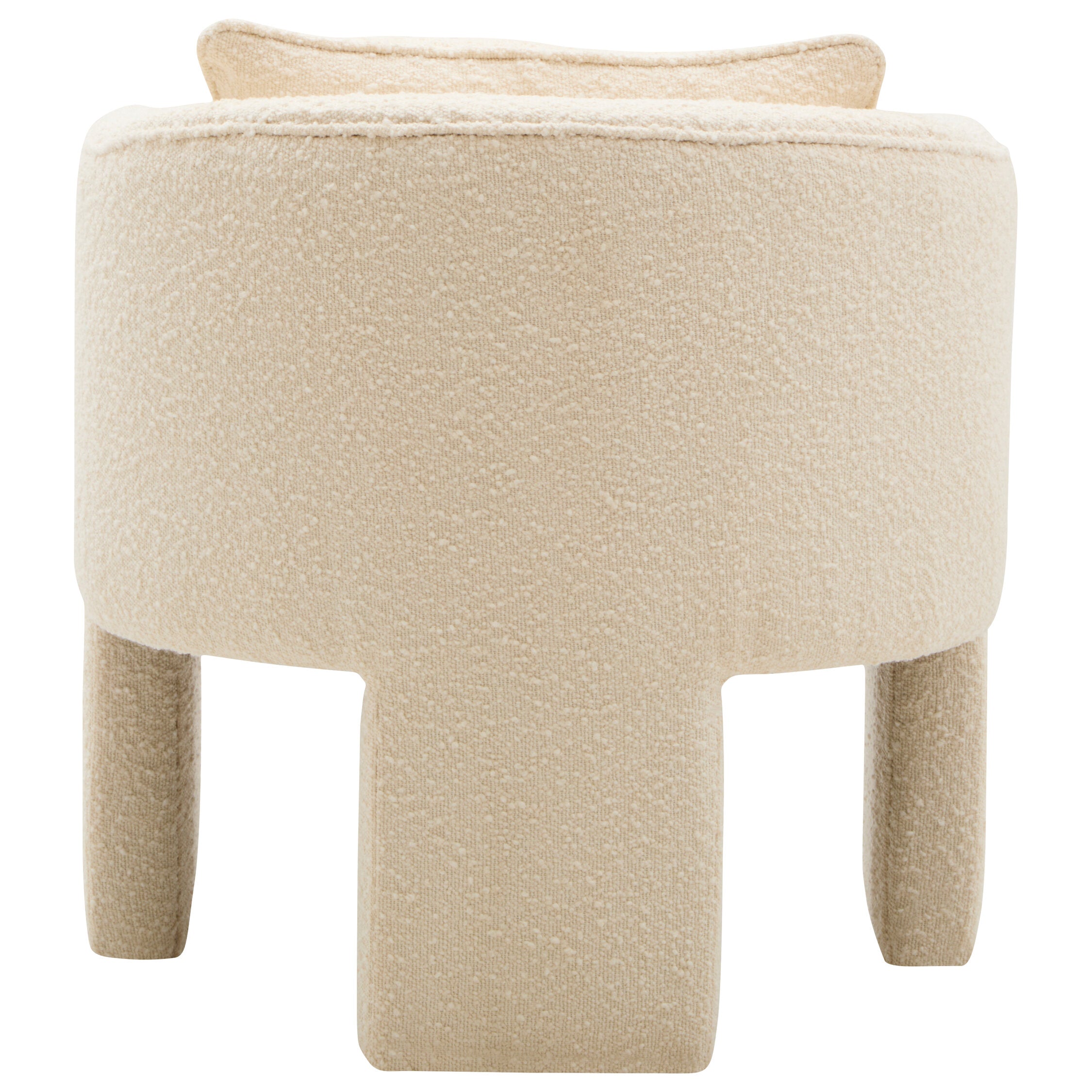 Image of Ozzero Ivory Boucle Curved Armchair
