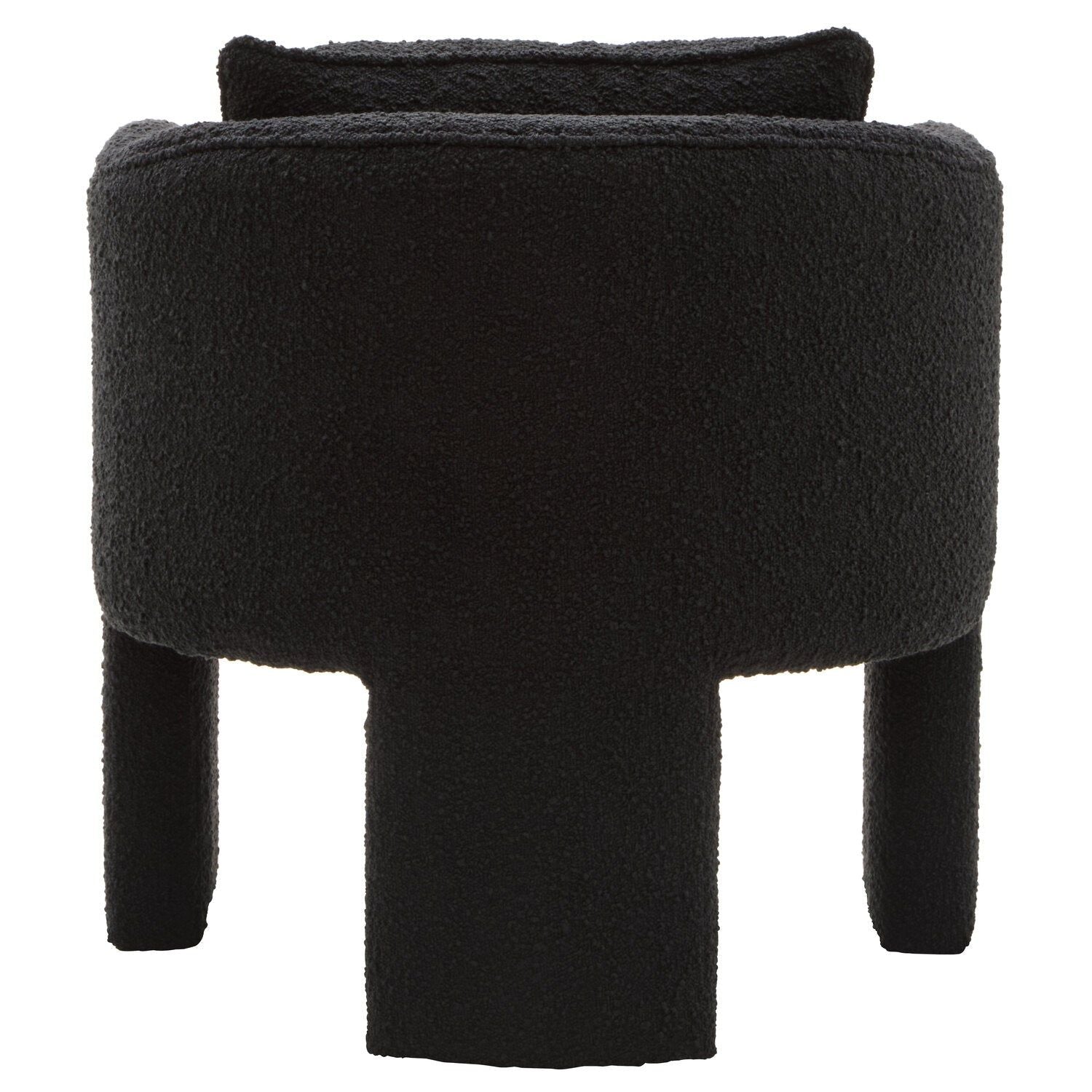 Image of Ozzero Black Boucle Curved Armchair - Additional