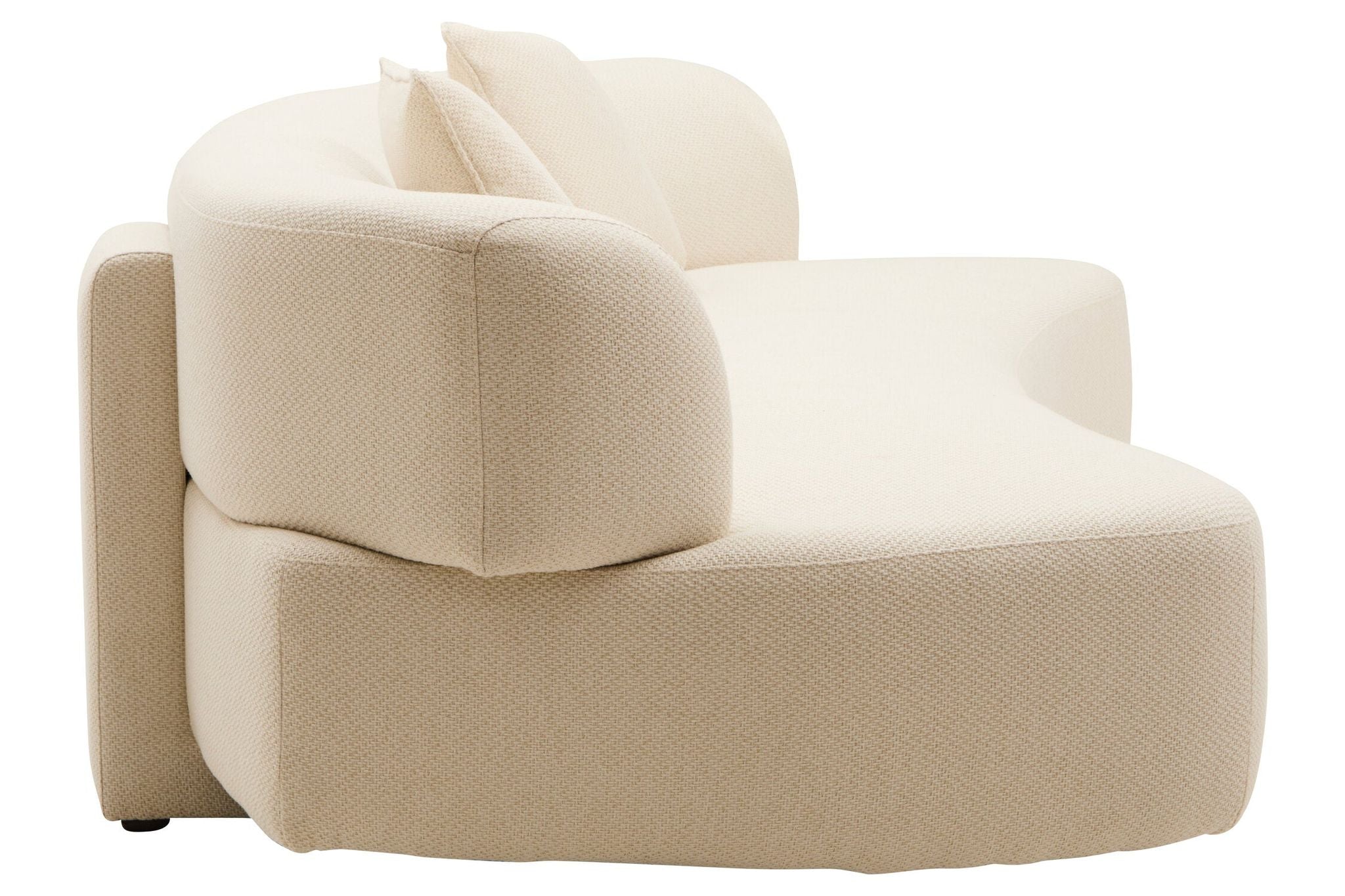 Image of Ozzano Cream Linen 3 Seater Sofa