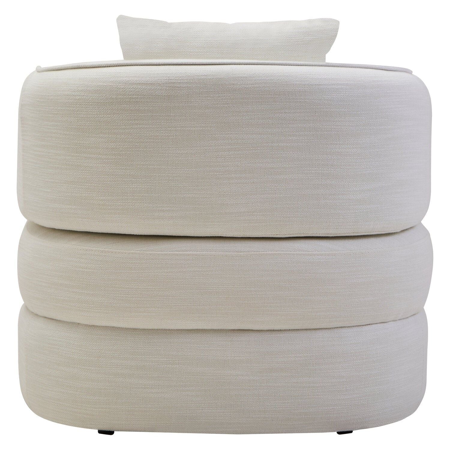 Image of Bilani Cream Linen Effect Curved Chair - Additional