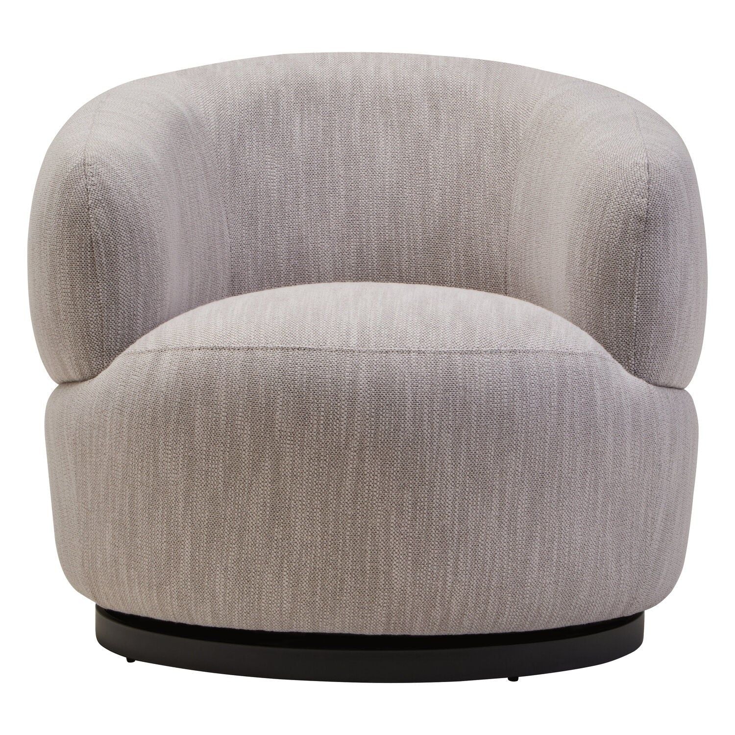 Image of Bordo Textured Grey Curved Swivel Chair - Main