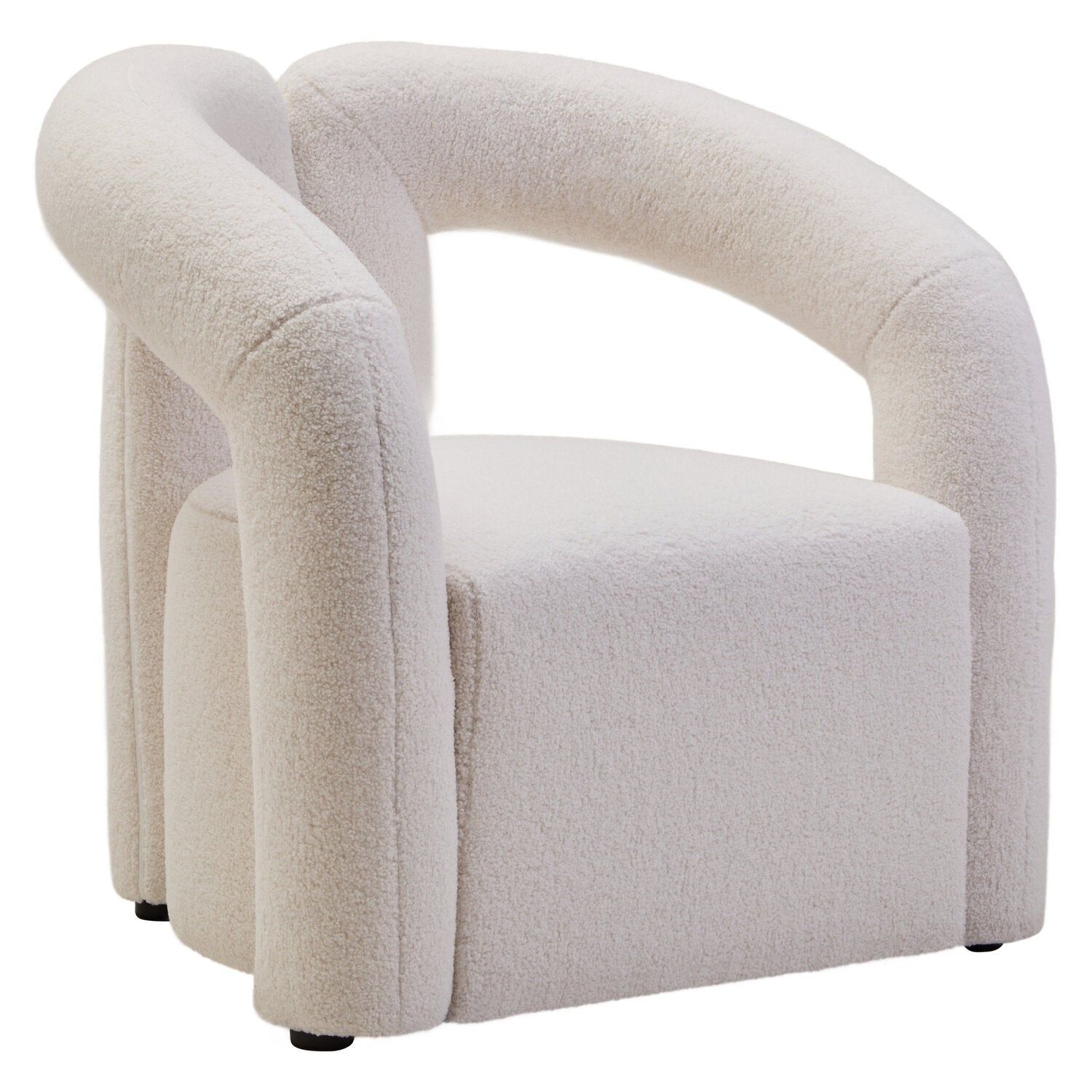 Image of Davina Ivory Boucle Statement Chair - Additional