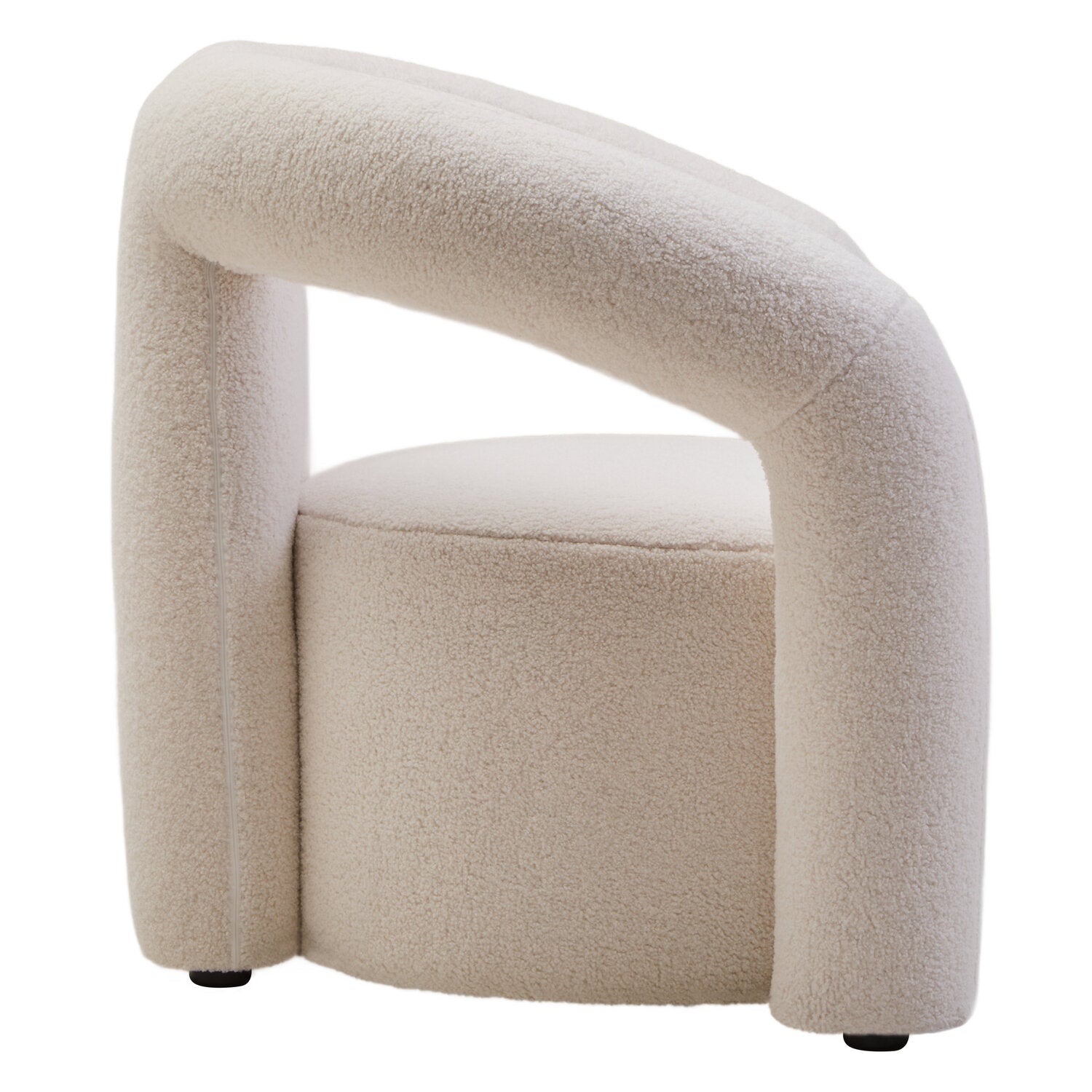 Image of Davina Ivory Boucle Statement Chair - Additional