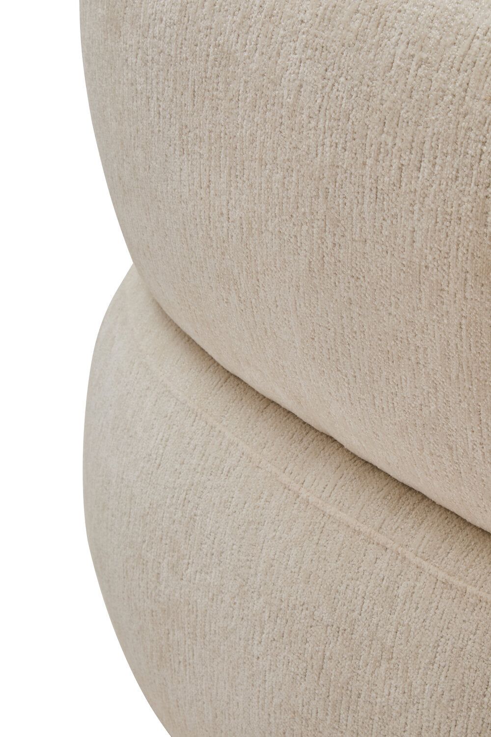 Image of Dasha Ivory Textured Curved Chair - Macro
