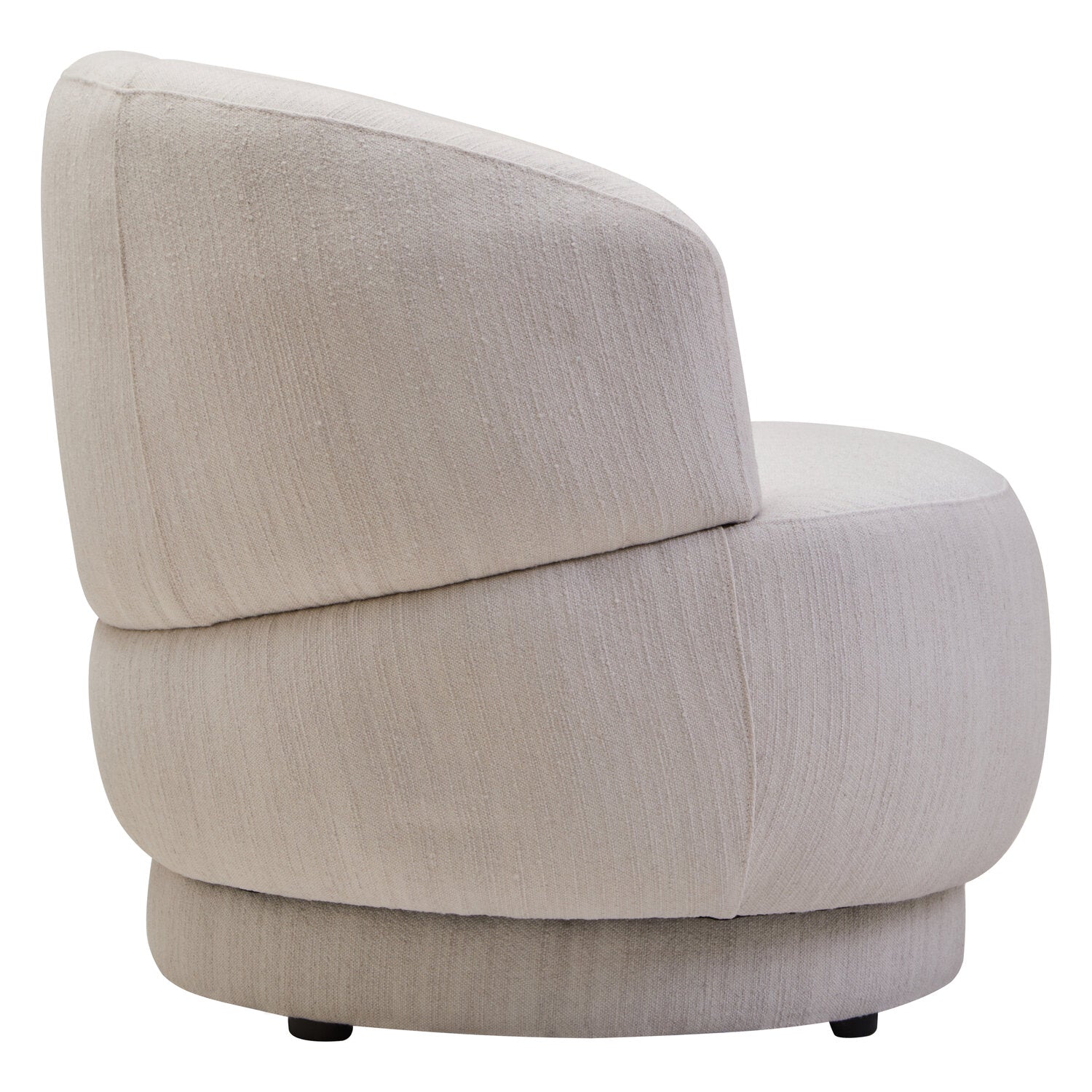 Image of Dale Ivory Linen Curved Chair