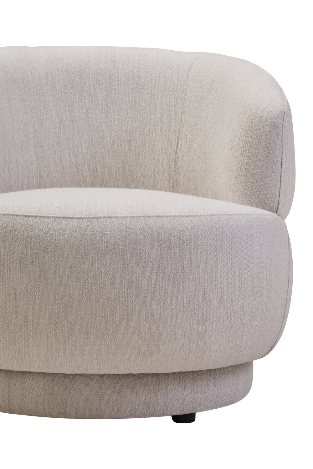 Image of Dale Ivory Linen Curved Chair