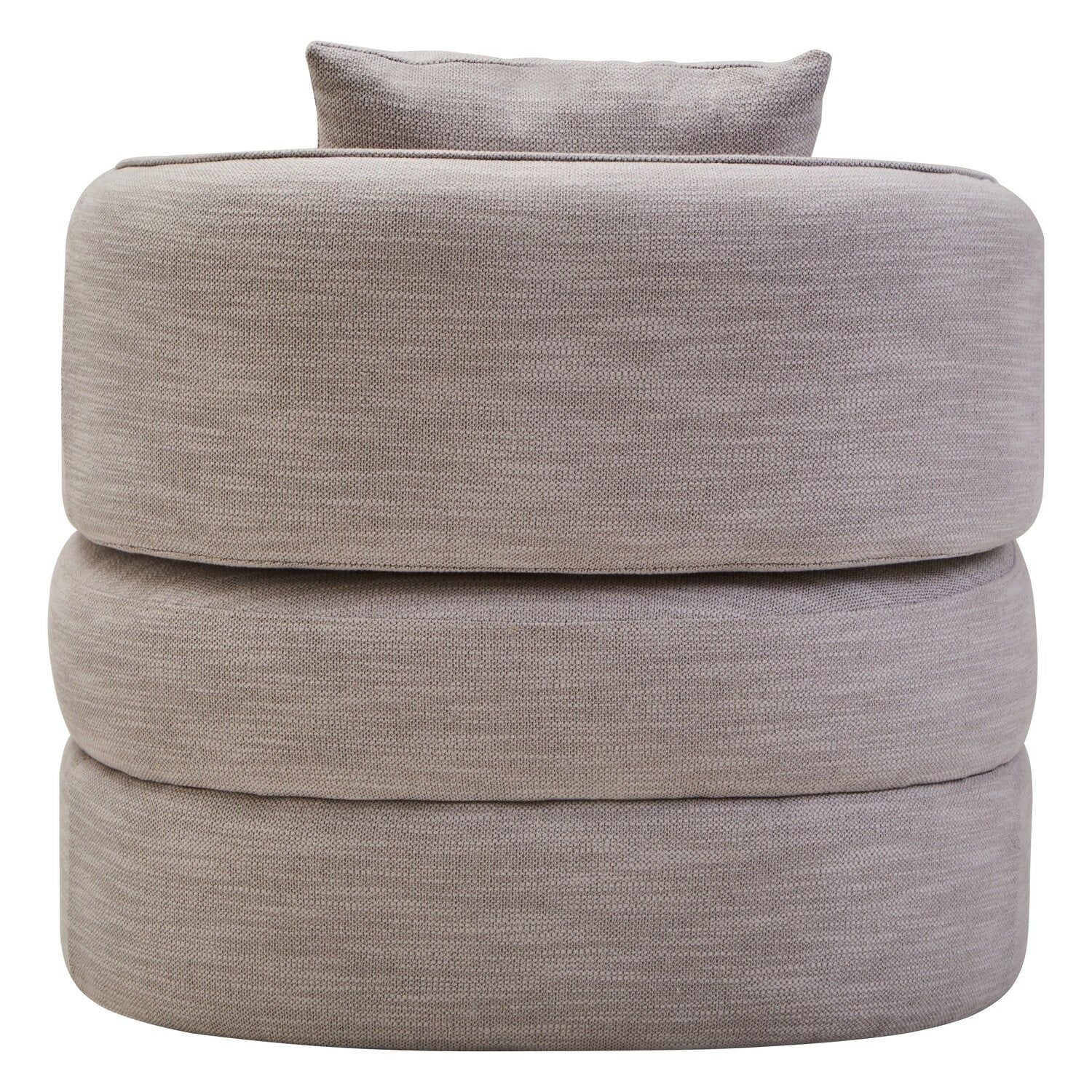 Image of Bilani Grey Linen Effect Curved Chair - Additional