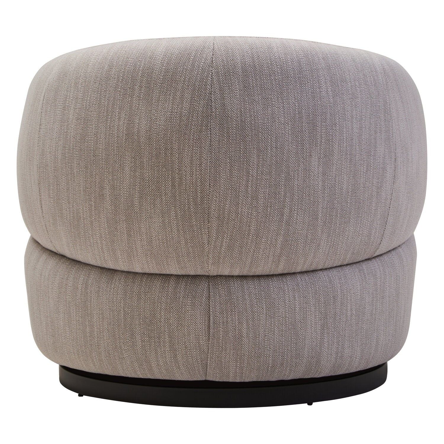 Image of Bordo Textured Grey Curved Swivel Chair - Additional