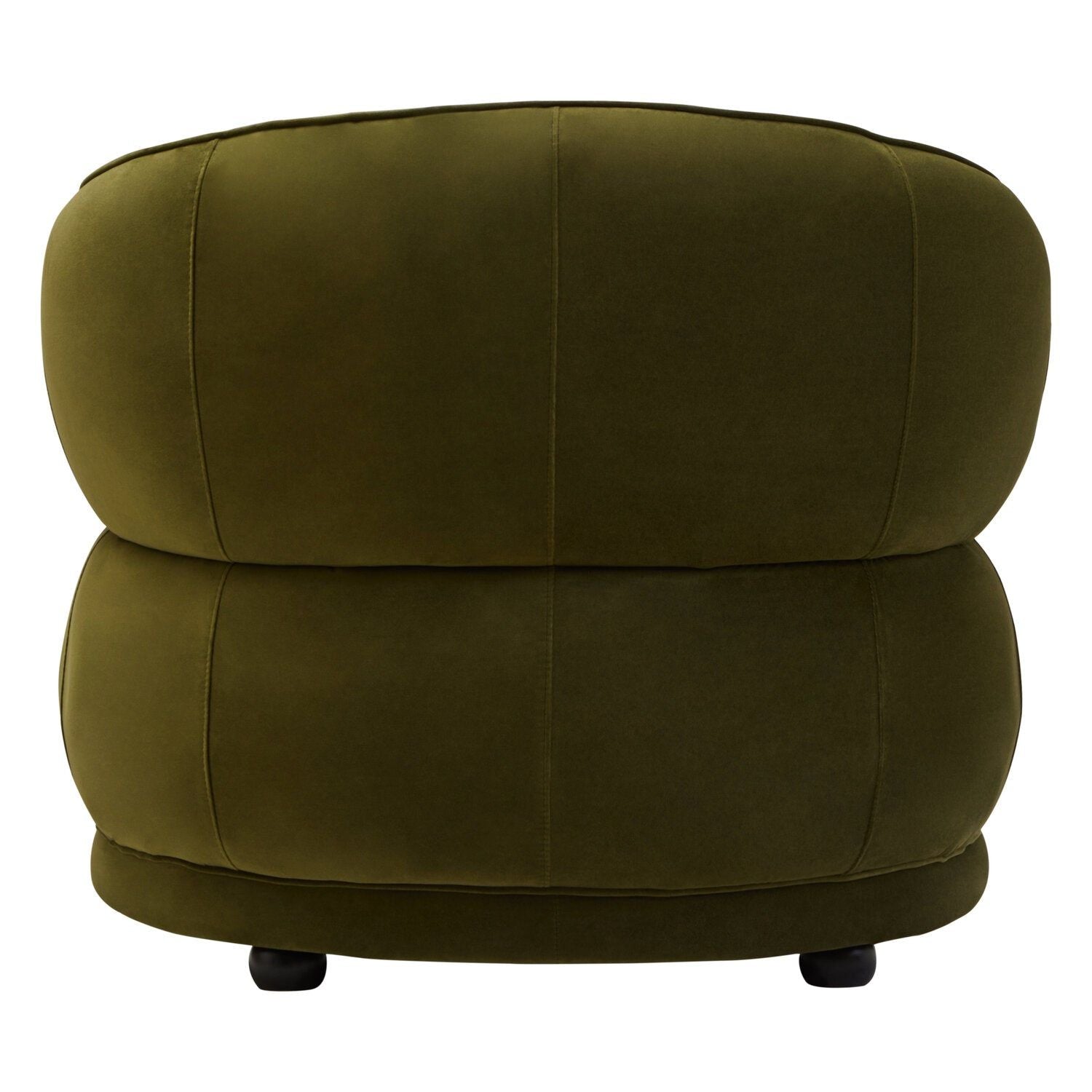 Image of Darla Forest Green Curved Velvet Chair - Additional