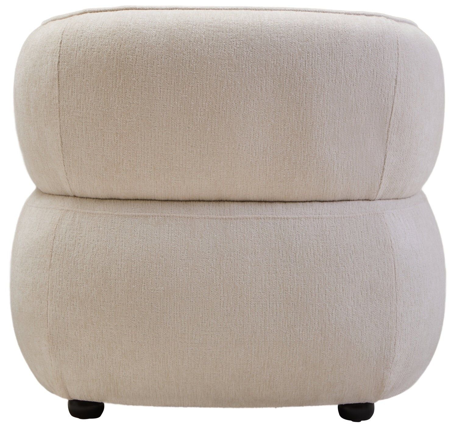Image of Dasha Ivory Textured Curved Chair - Additional