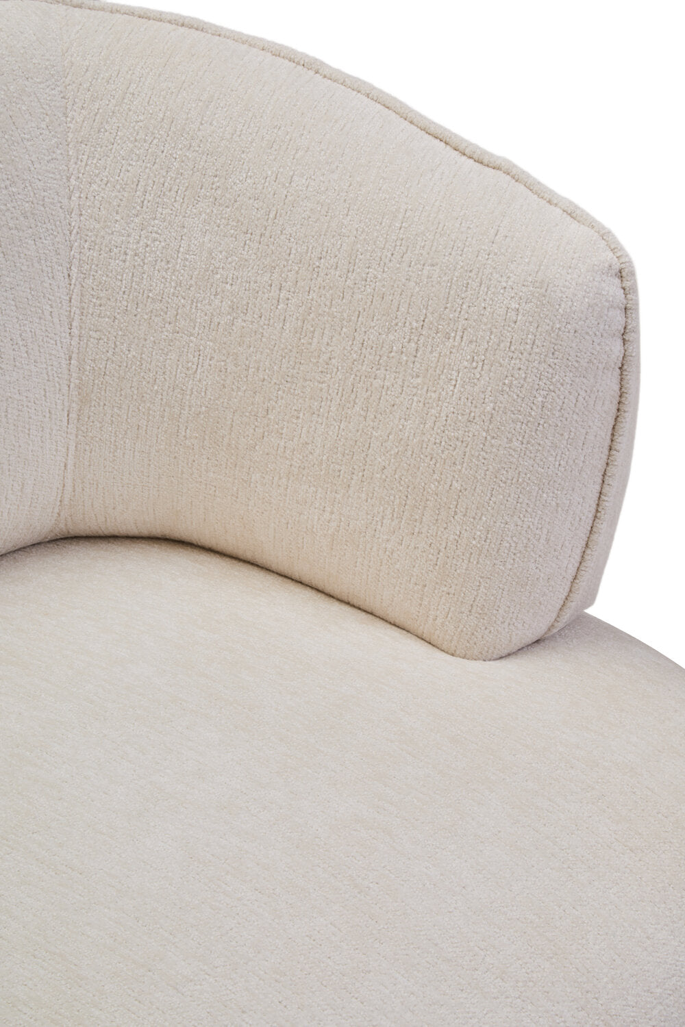 Image of Dasha Ivory Textured Curved Chair - Macro