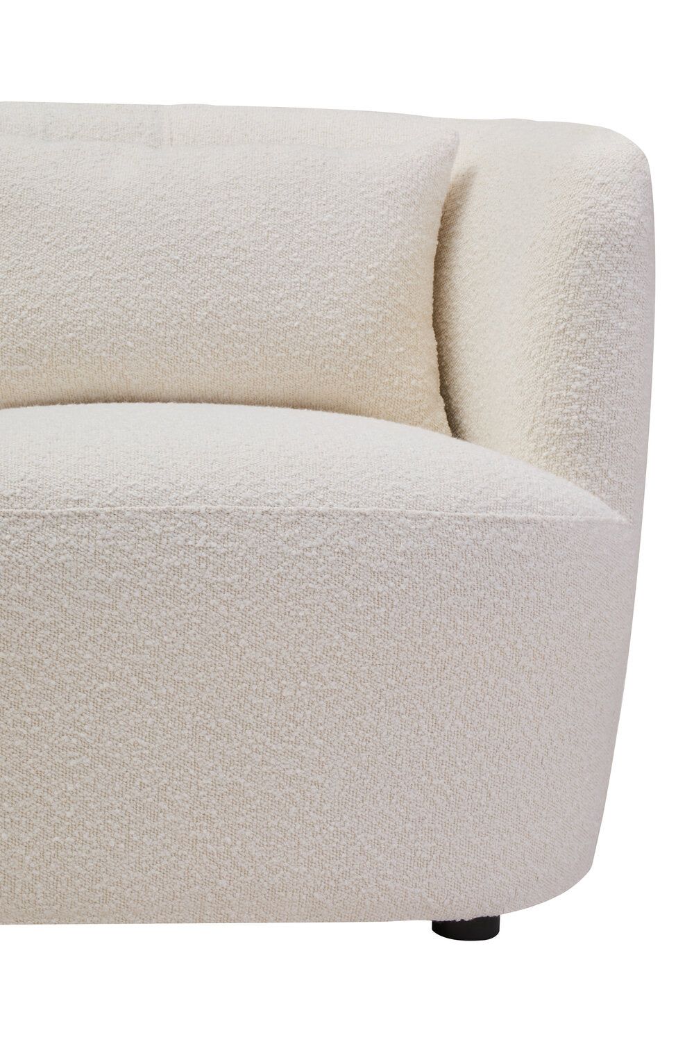 Image of Bruge Textured Cream Curved Chair - Macro