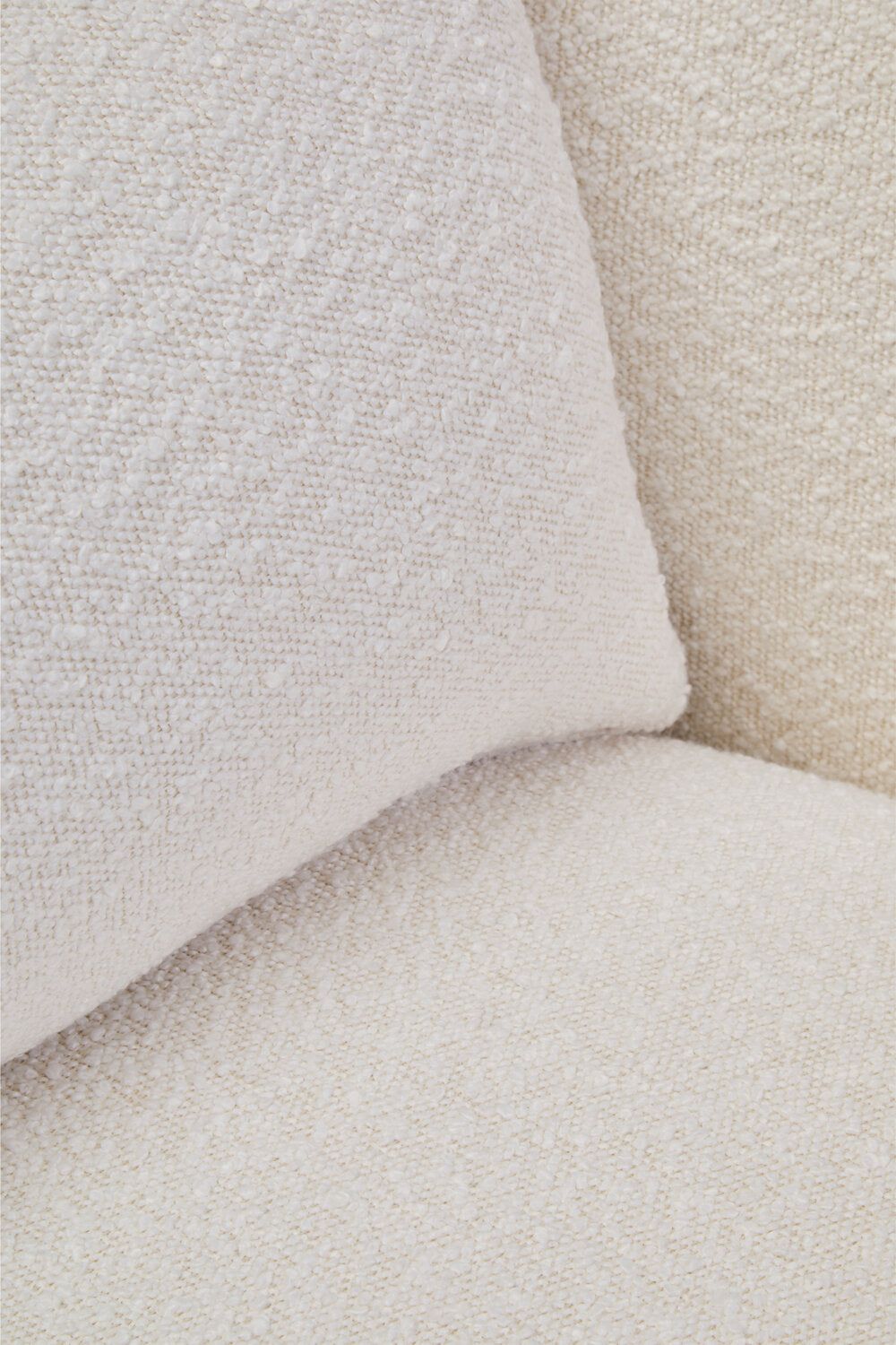 Image of Bruge Textured Cream Curved Chair - Macro