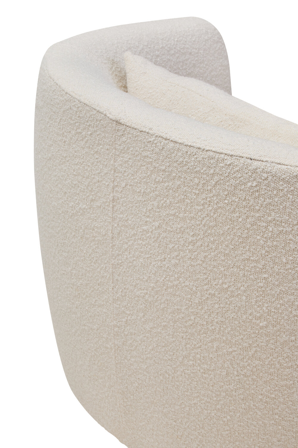 Image of Bruge Textured Cream Curved Chair - Macro