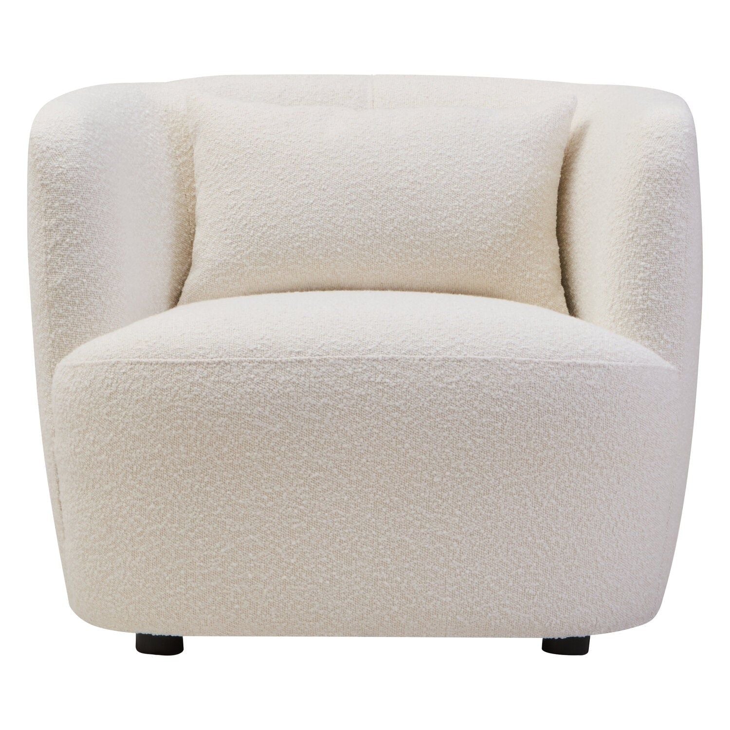 Image of Bruge Textured Cream Curved Chair - Main