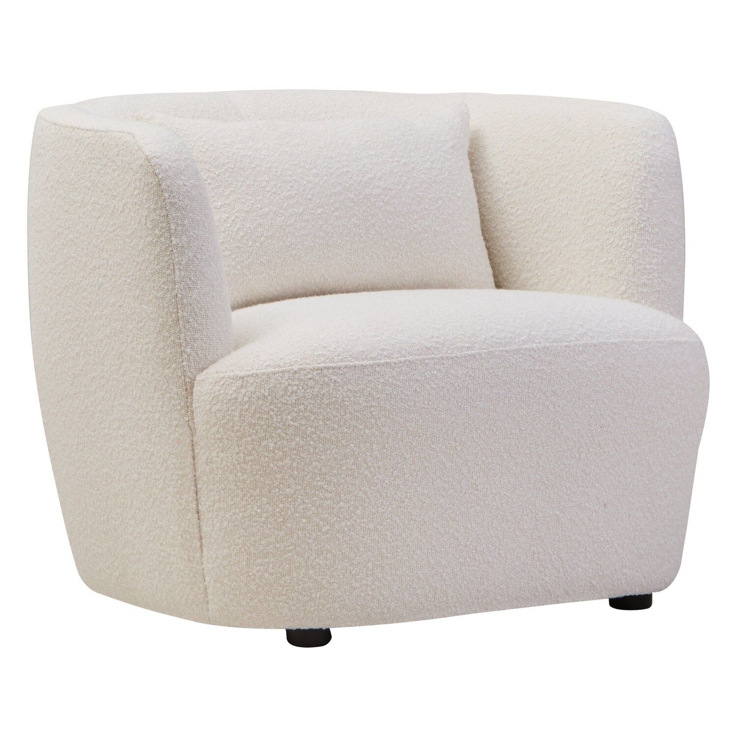 Image of Bruge Textured Cream Curved Chair - Additional