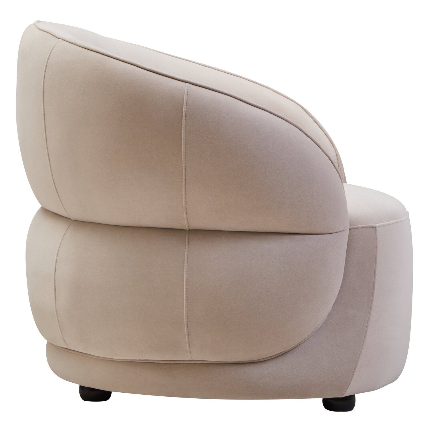 Image of Darla Stone Velvet Curved Chair - Additional