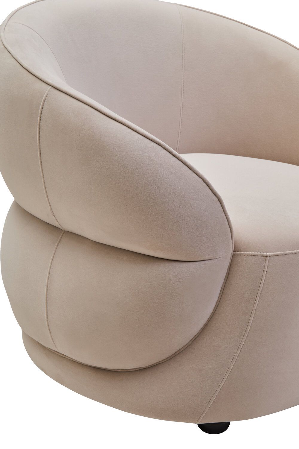 Image of Darla Stone Velvet Curved Chair - Macro