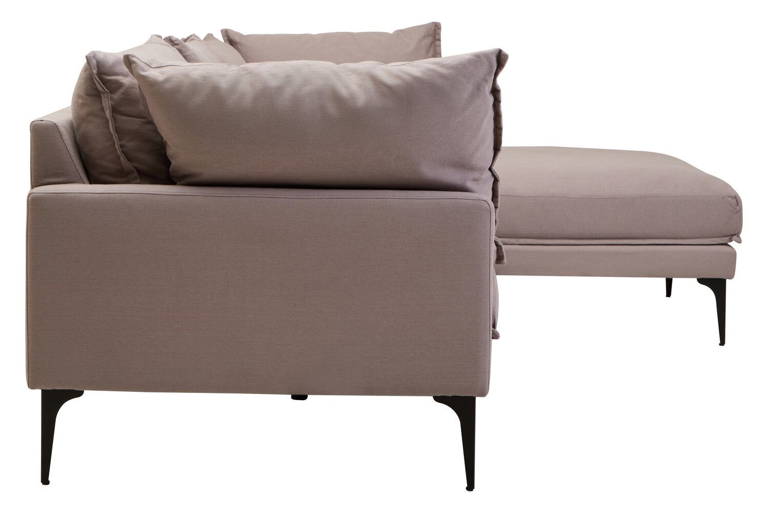 Image of Troyes Grey Three Seat Right Chaise Sofa