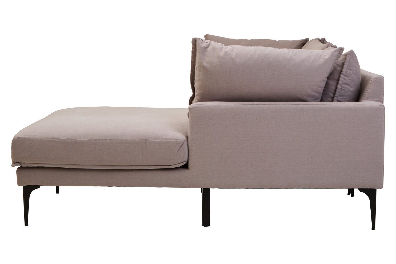 Image of Troyes Grey Three Seat Right Chaise Sofa