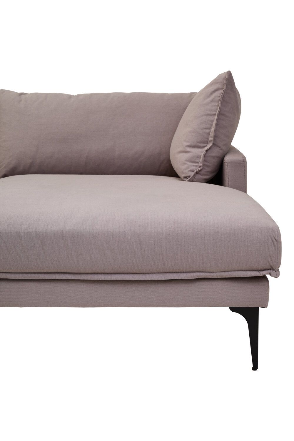 Image of Troyes Grey Three Seat Right Chaise Sofa