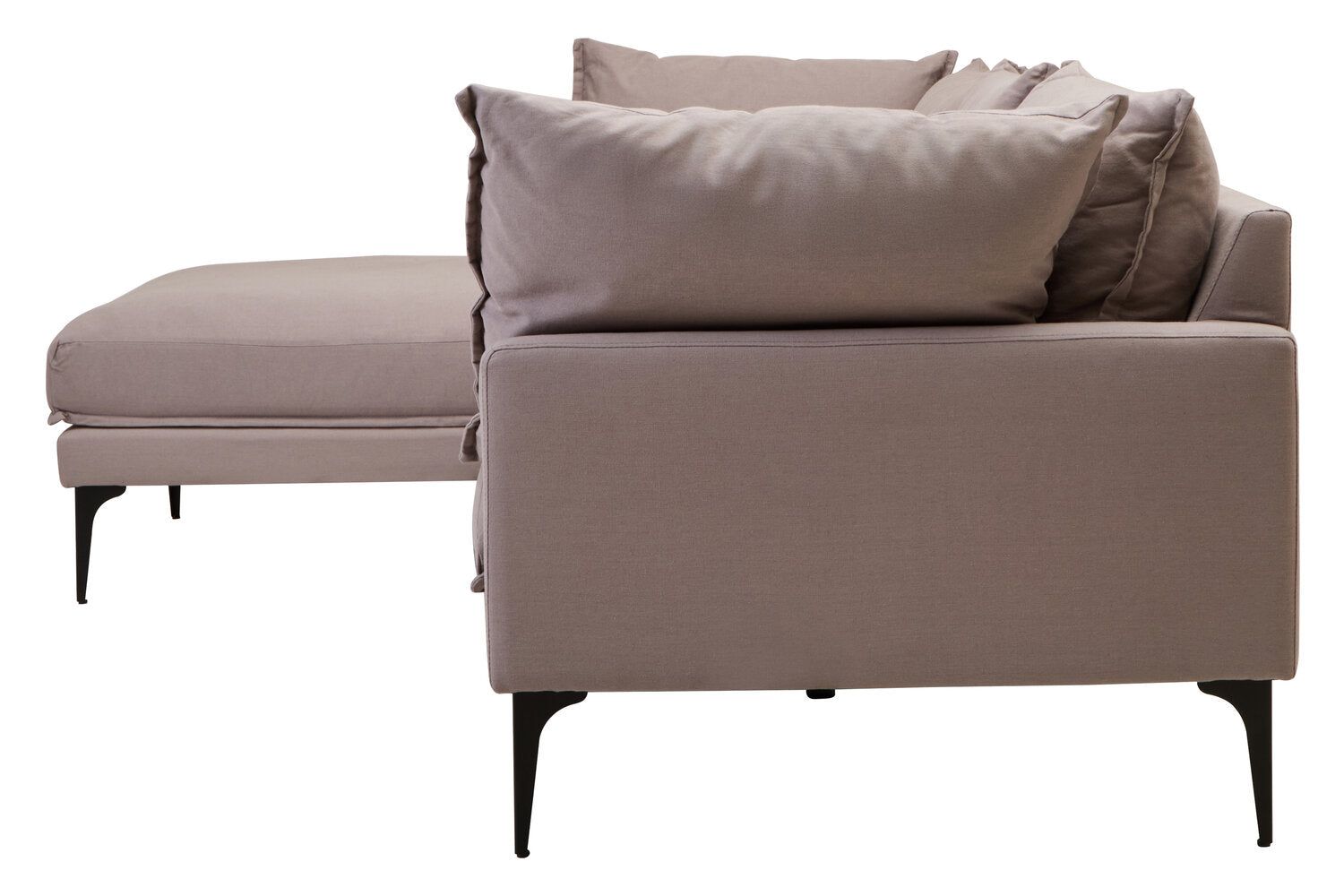 Image of Troyes Grey Three Seat Left Chaise Sofa - Additional
