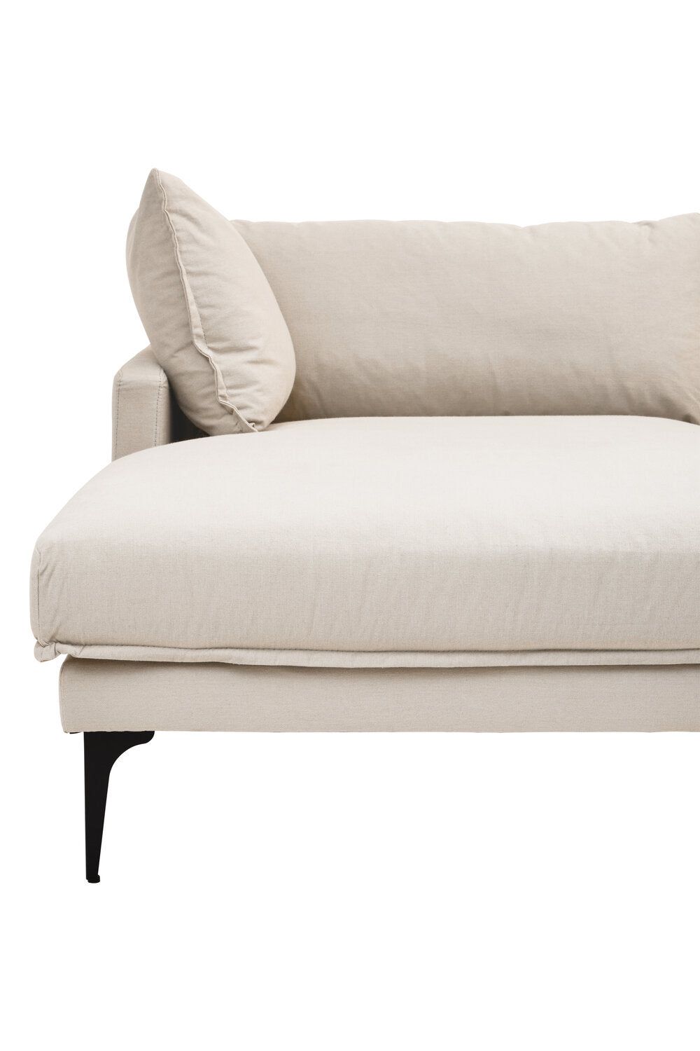 Image of Troyes Cream Three Seat Left Chaise Sofa