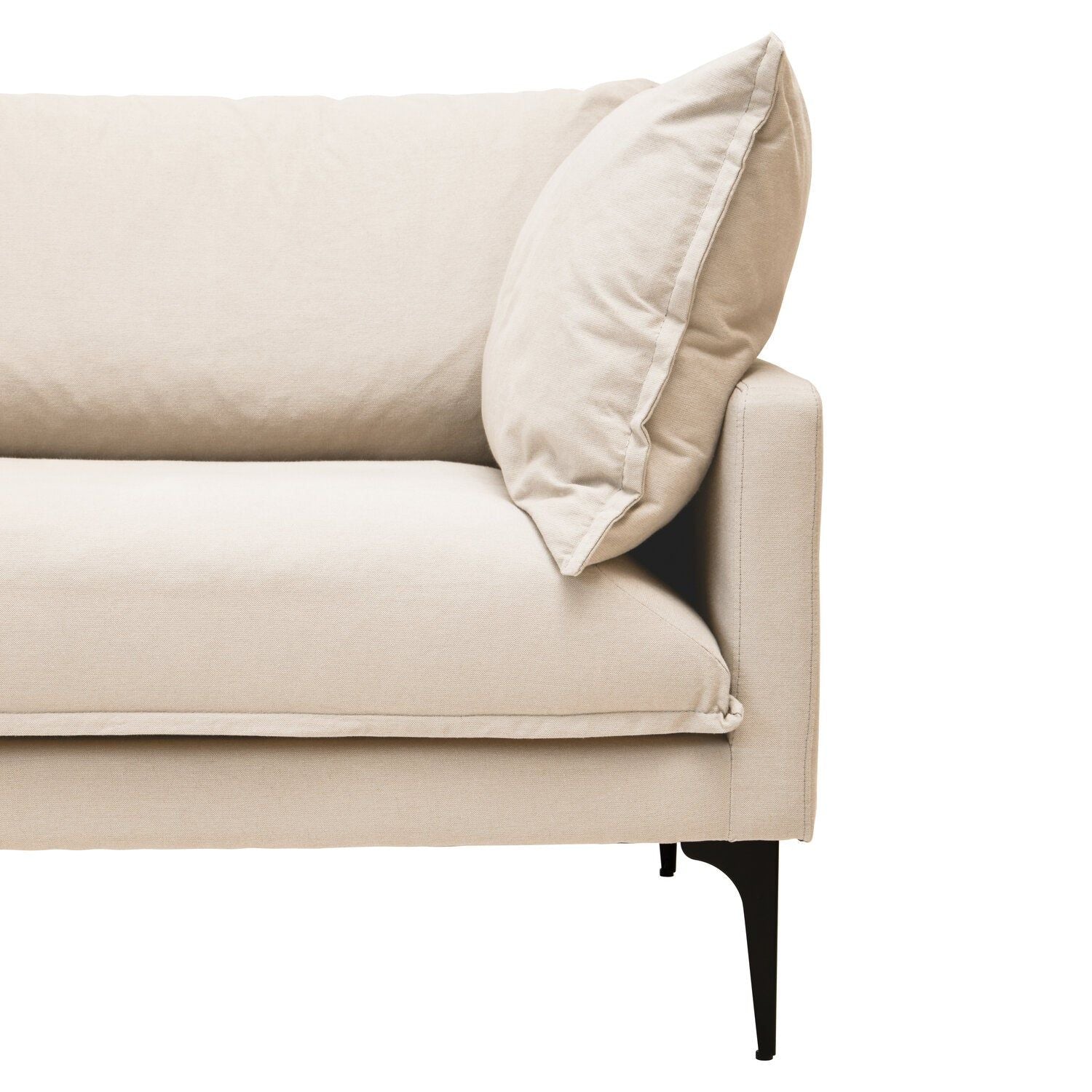 Image of Troyes Cream Three Seat Left Chaise Sofa