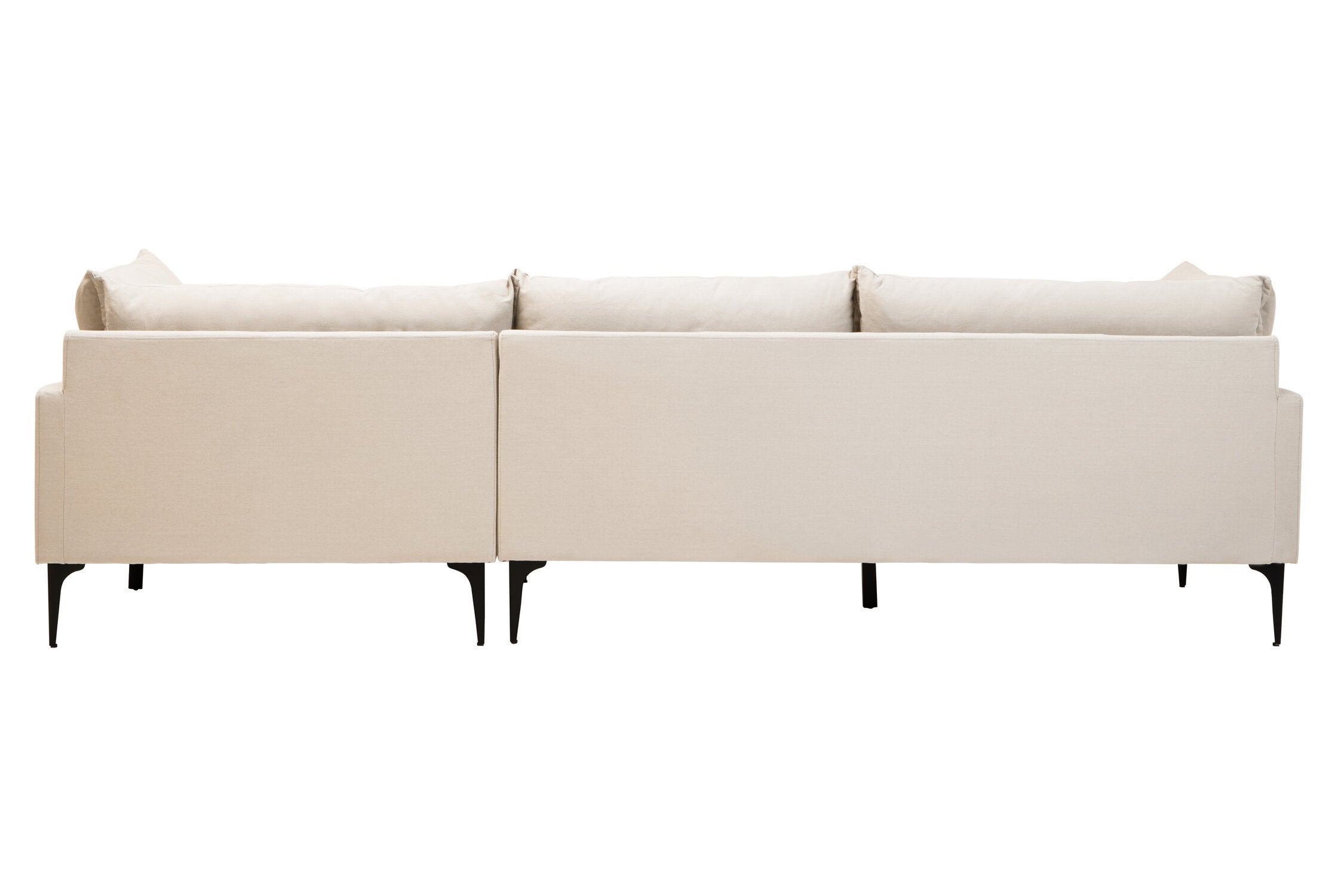 Image of Troyes Cream Three Seat Right Chaise Sofa