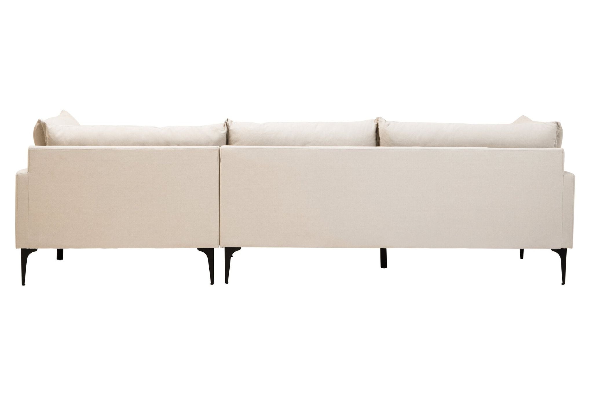 Image of Troyes Cream Three Seat Right Chaise Sofa